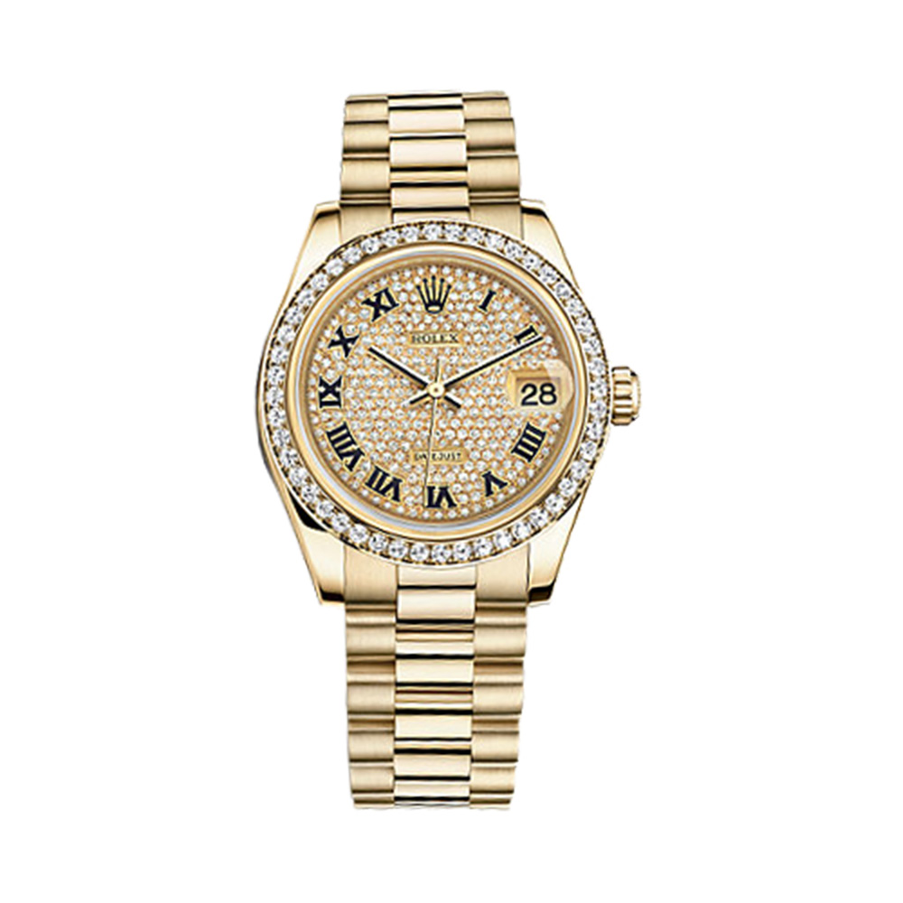 Datejust 31 178288 Gold & Diamonds Watch (Diamond-paved)