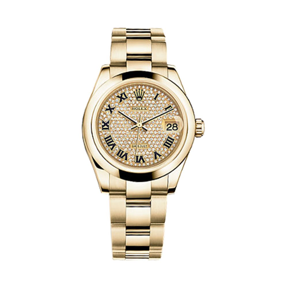 Datejust 31 178248 Gold Watch (Diamond-paved)