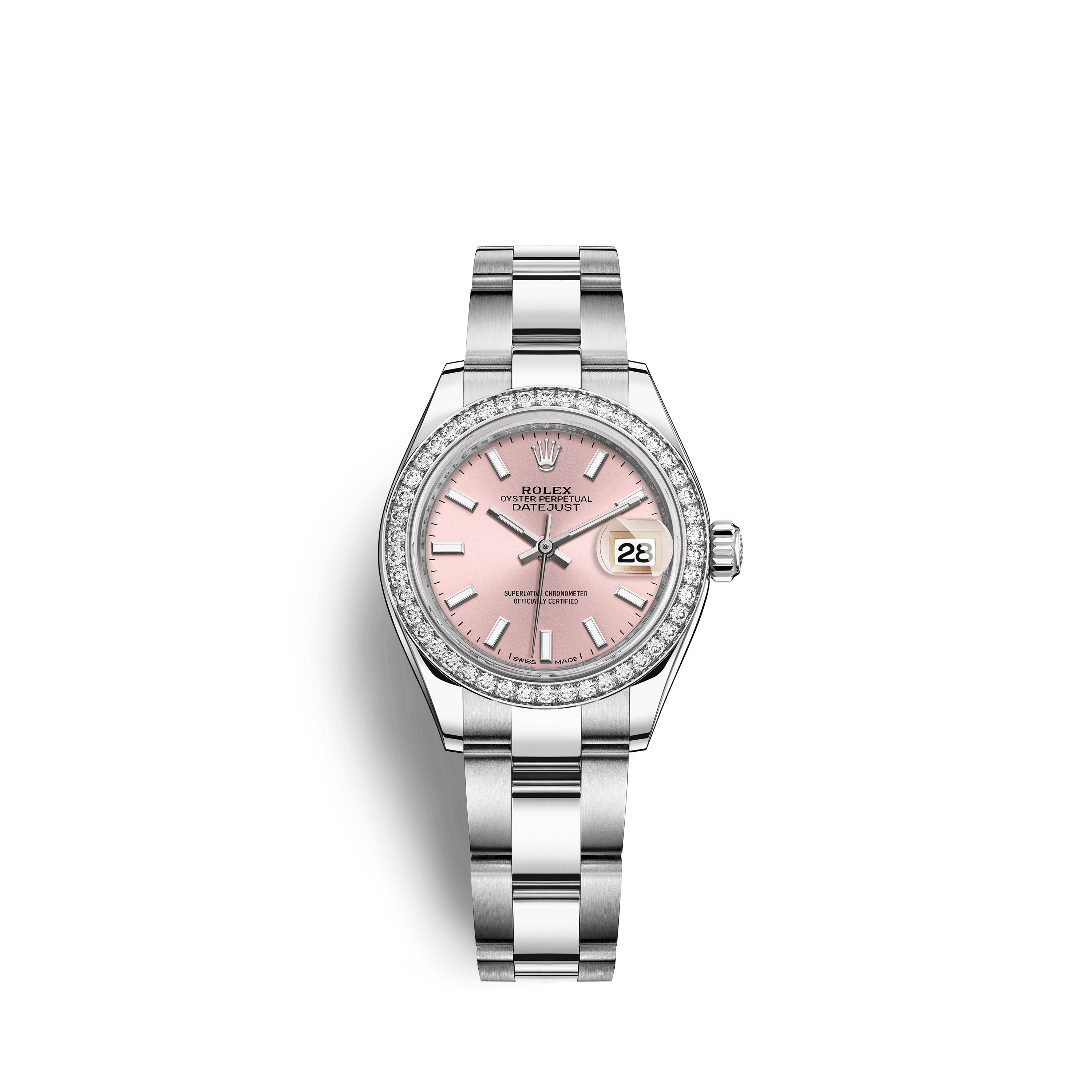 Lady-Datejust 28 279384RBR White Gold & Stainless Steel Watch (Pink)