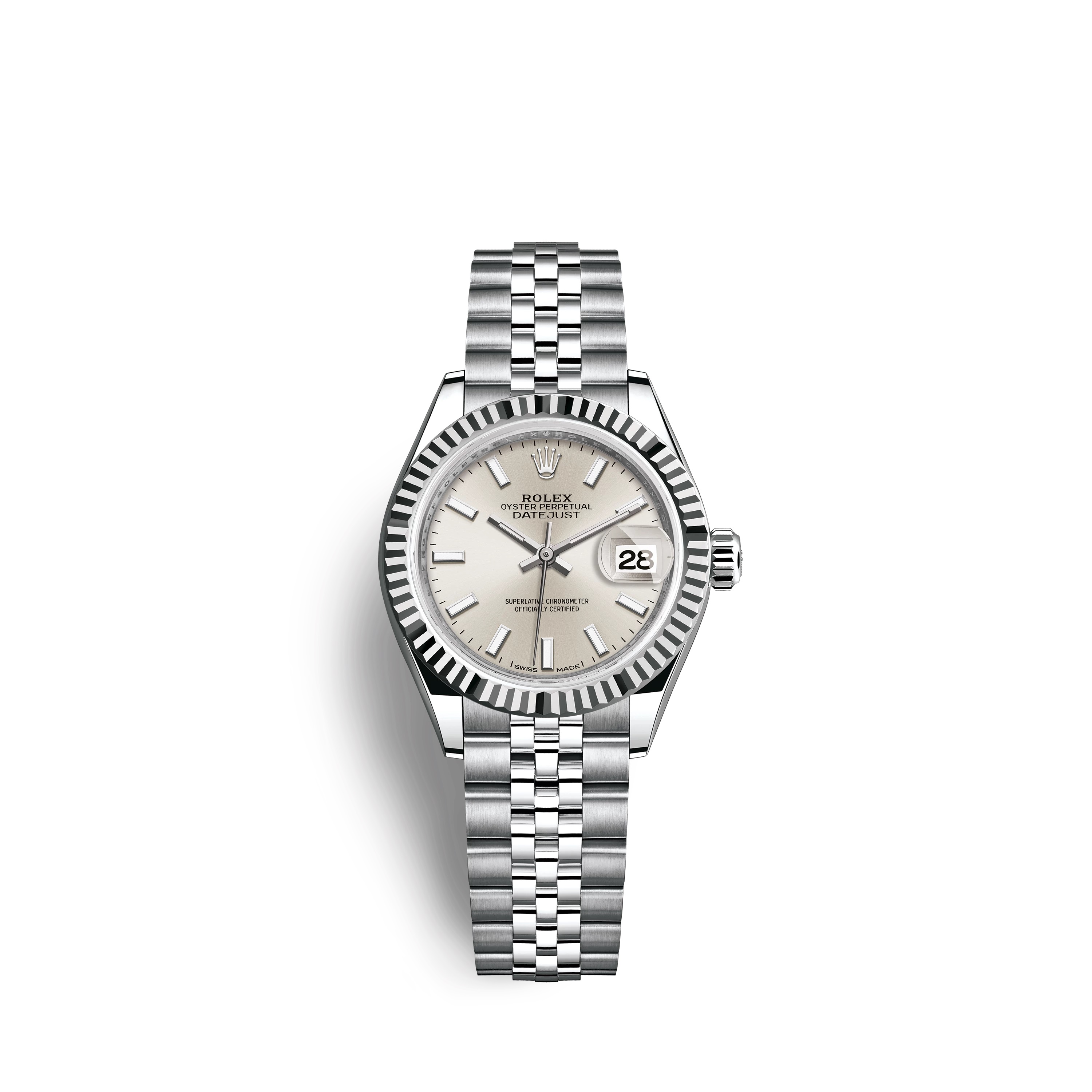 Lady-Datejust 28 279174 White Gold & Stainless Steel Watch (Silver)