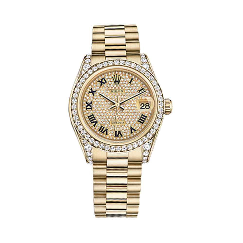 Datejust 31 178158 Gold & Diamonds Watch (Diamond-paved)