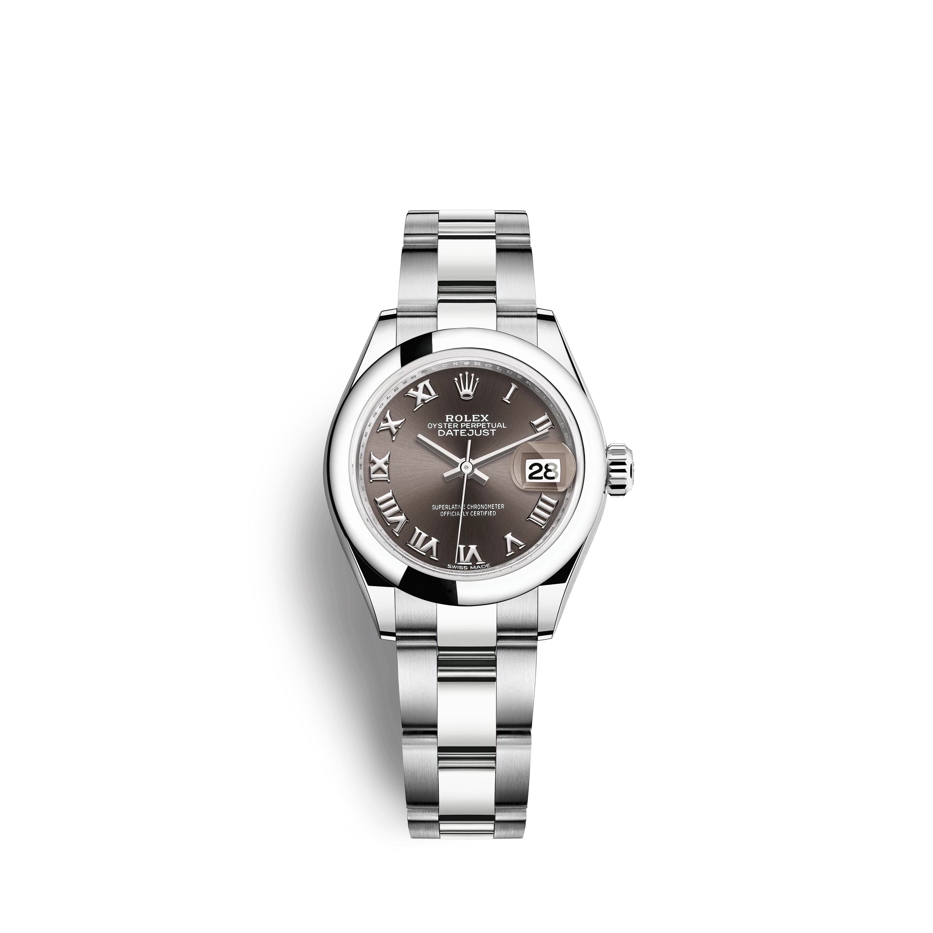 Lady-Datejust 28 279160 Stainless Steel Watch (Dark Grey)
