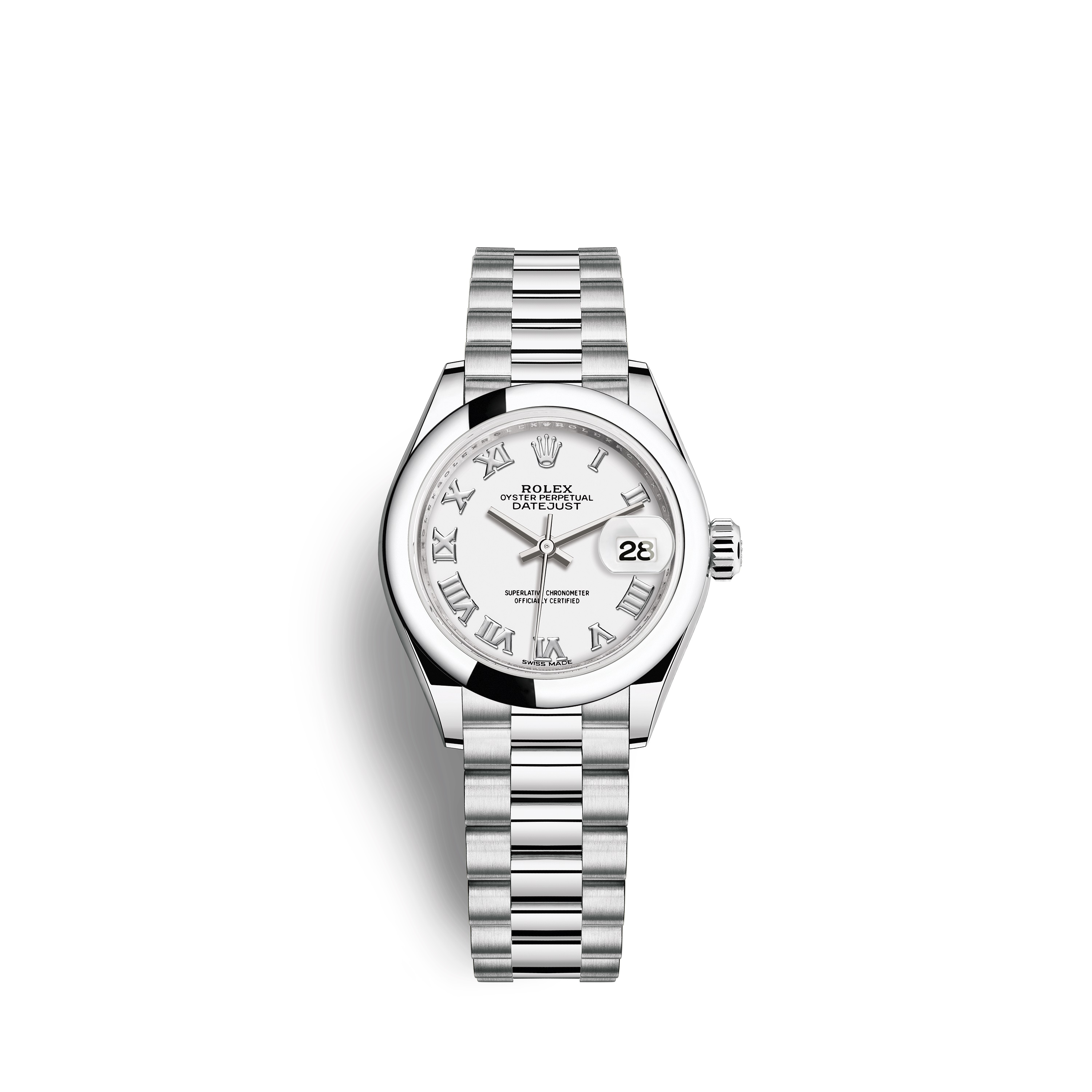 Lady-Datejust 28 279166 Platinum Watch (White)