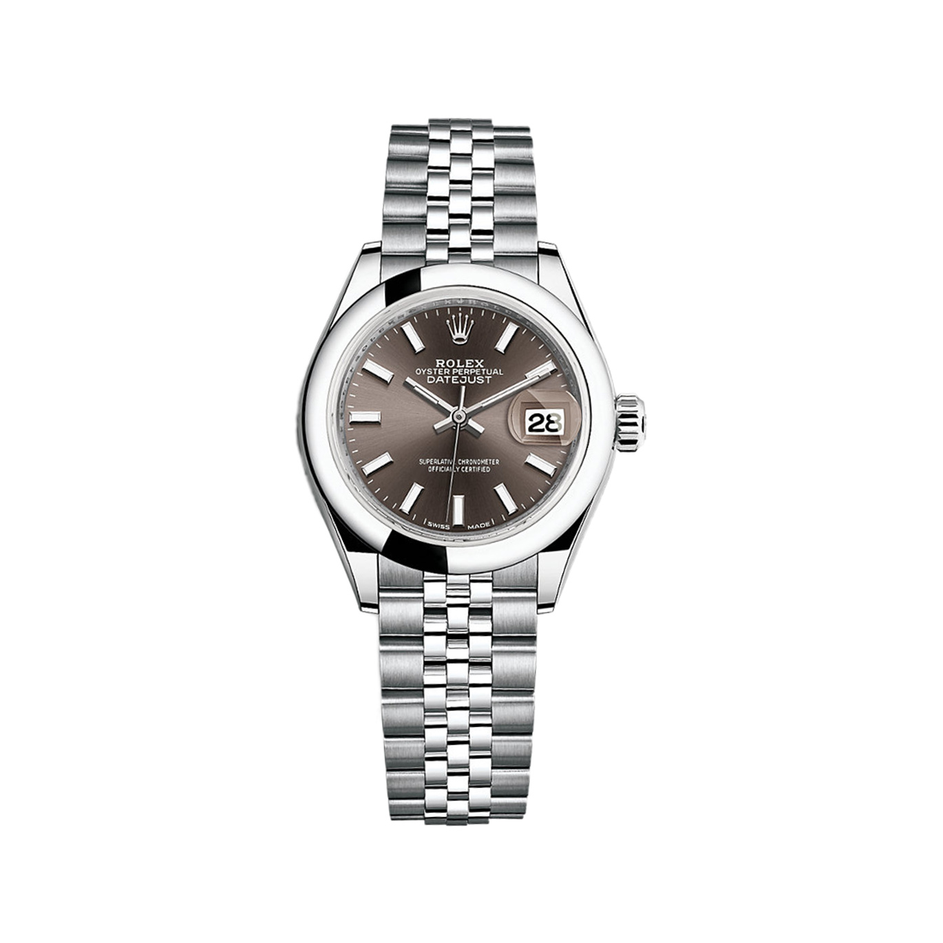 Lady-Datejust 28 279160 Stainless Steel Watch (Dark Grey)