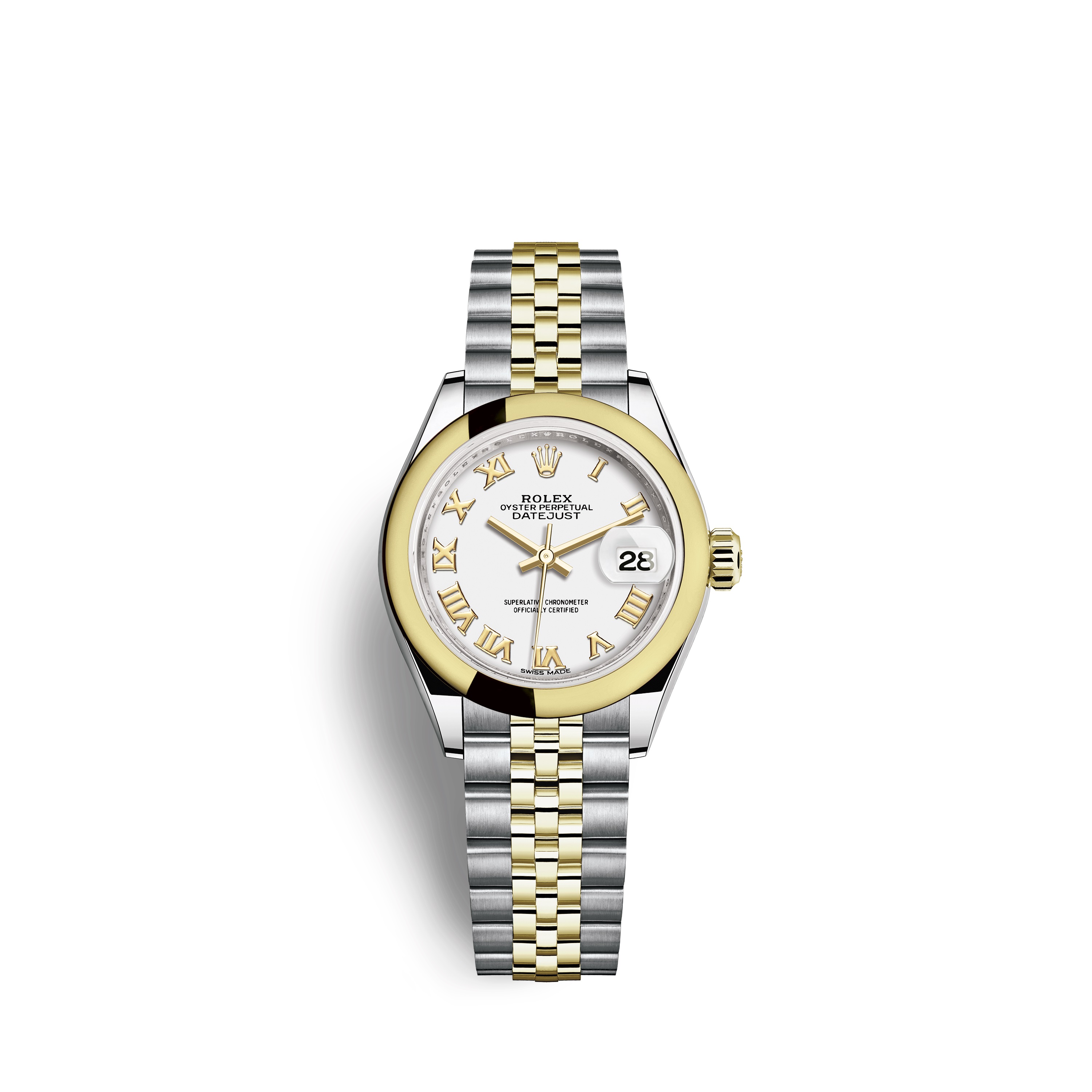 Lady-Datejust 28 279163 Gold & Stainless Steel Watch (White)