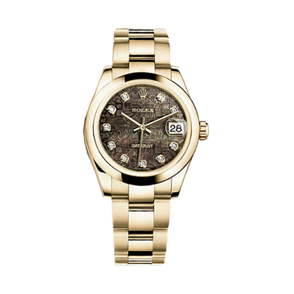 Datejust 31 178248 Gold Watch (Black Mother-of-Pearl Jubilee Design Set with Diamonds)