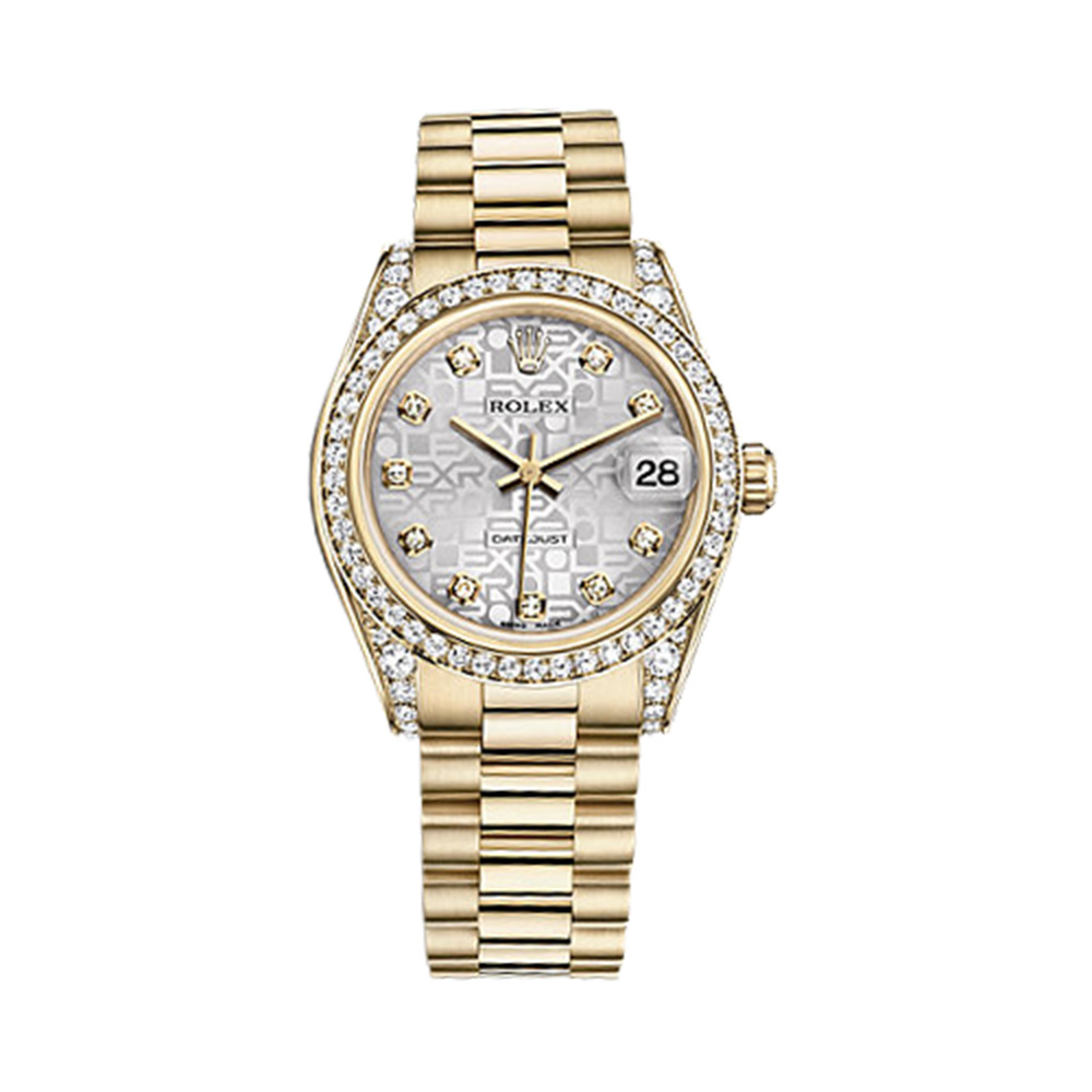 Datejust 31 178158 Gold & Diamonds Watch (Silver Jubilee Design Set with Diamonds)