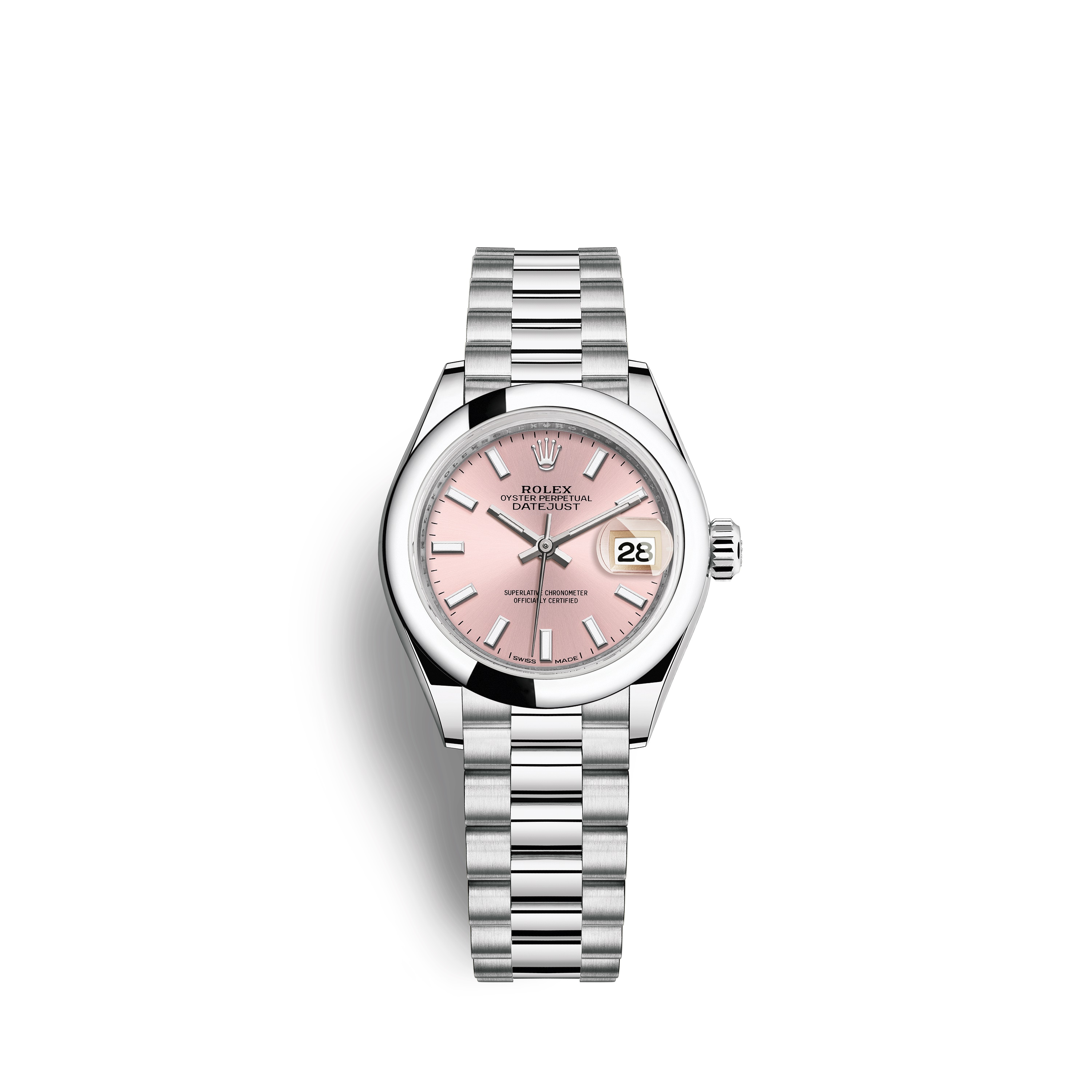 Lady-Datejust 28 279166 Platinum Watch (Pink)