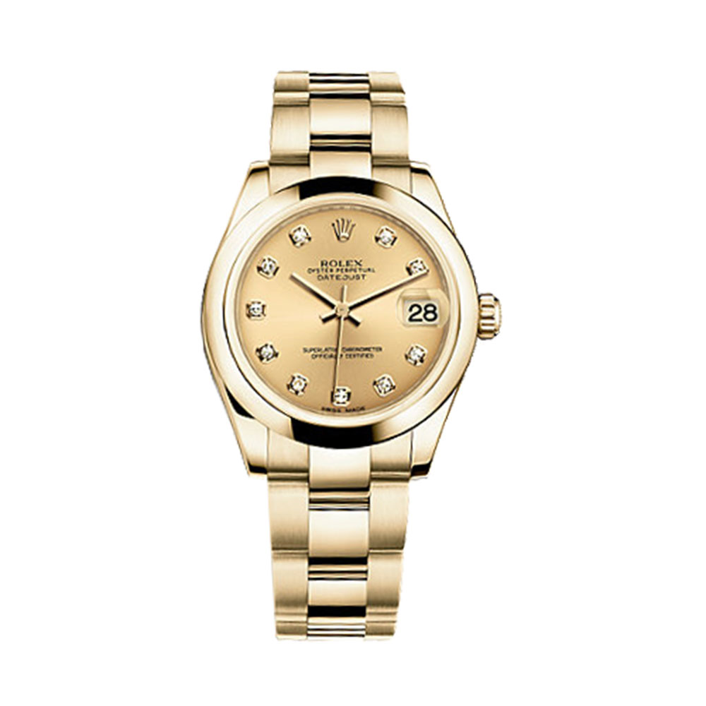 Datejust 31 178248 Gold Watch (Champagne Set with Diamonds)