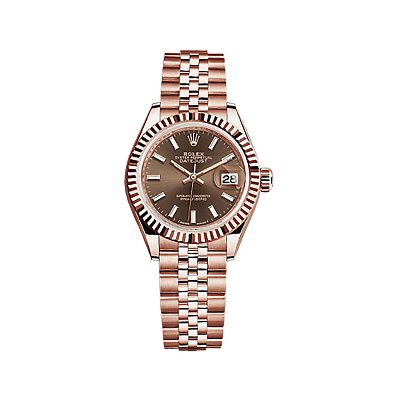 Lady-Datejust 28 279175 Rose Gold Watch (Chocolate)
