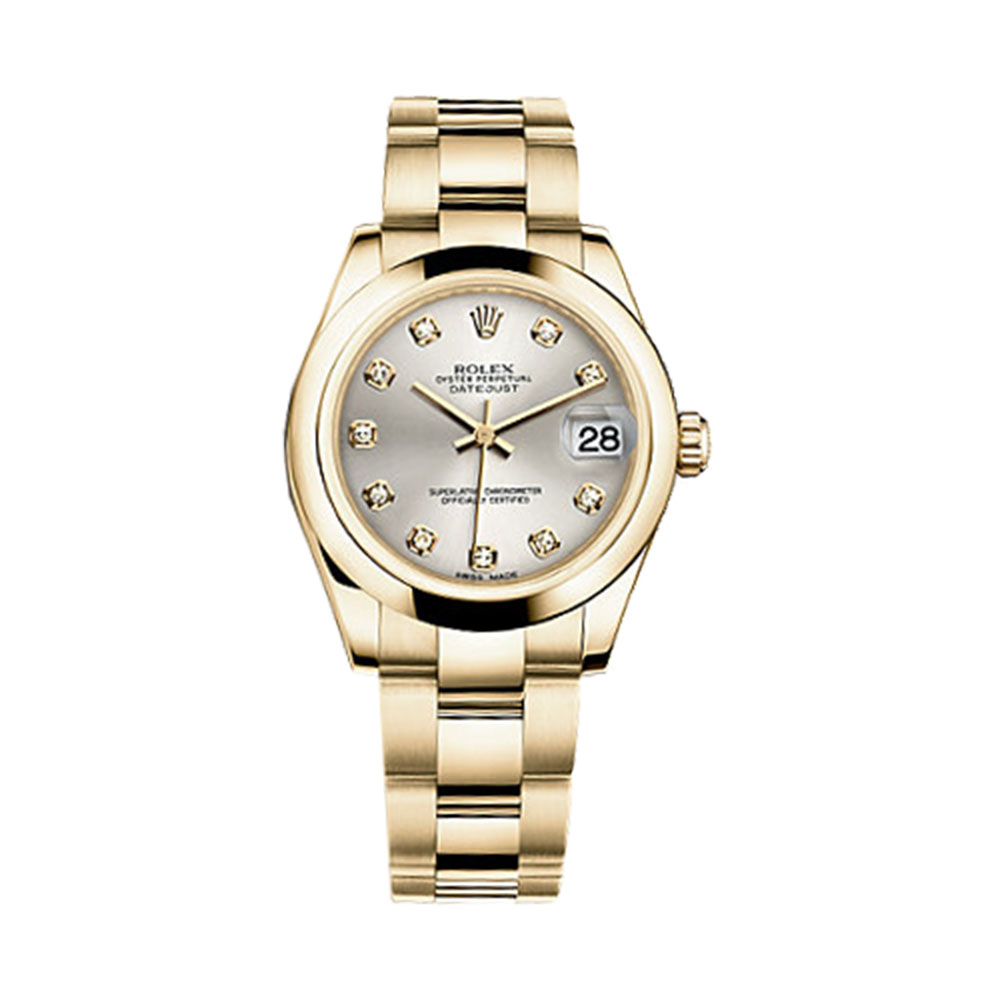Datejust 31 178248 Gold Watch (Silver Set with Diamonds)