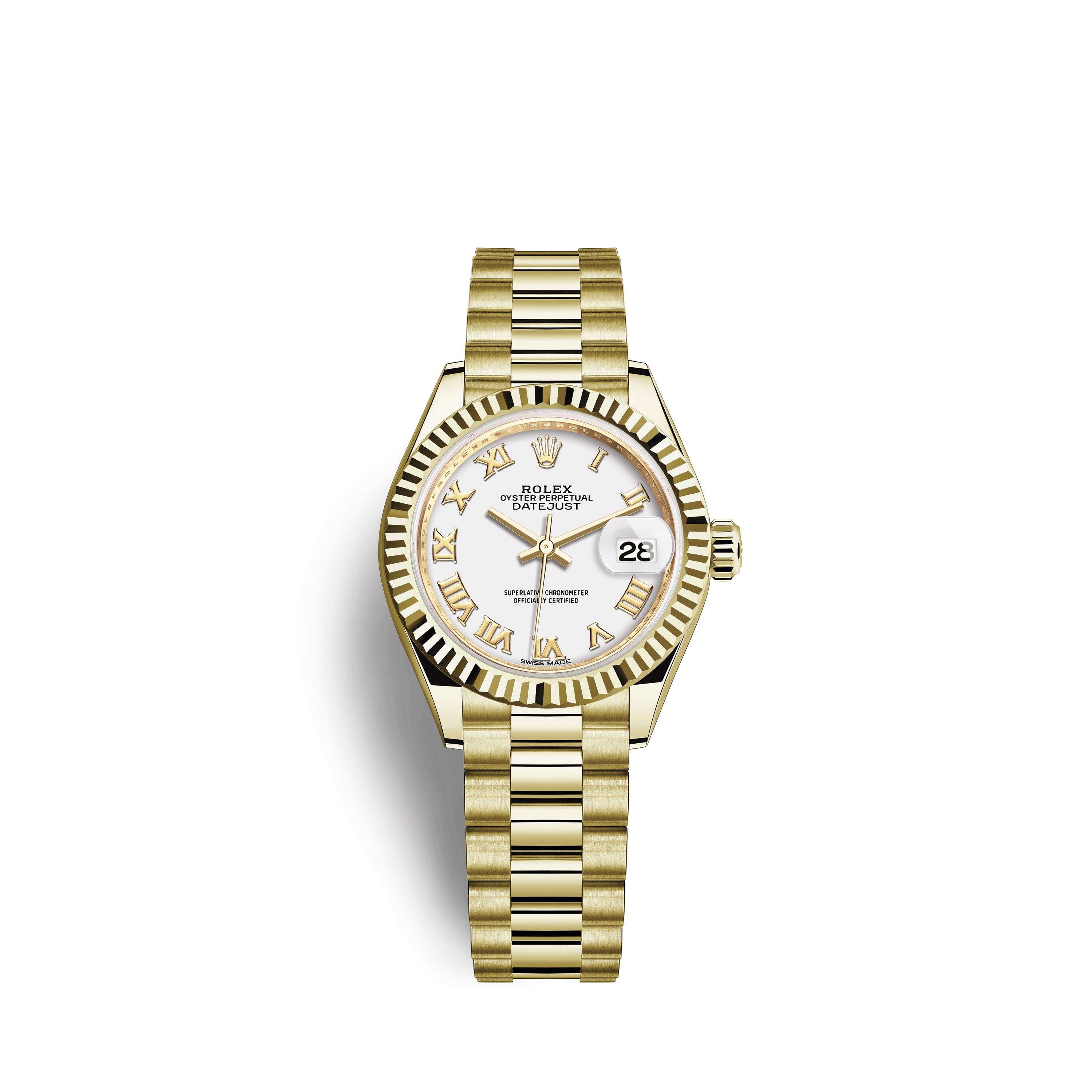 Lady-Datejust 28 279178 Gold Watch (White)