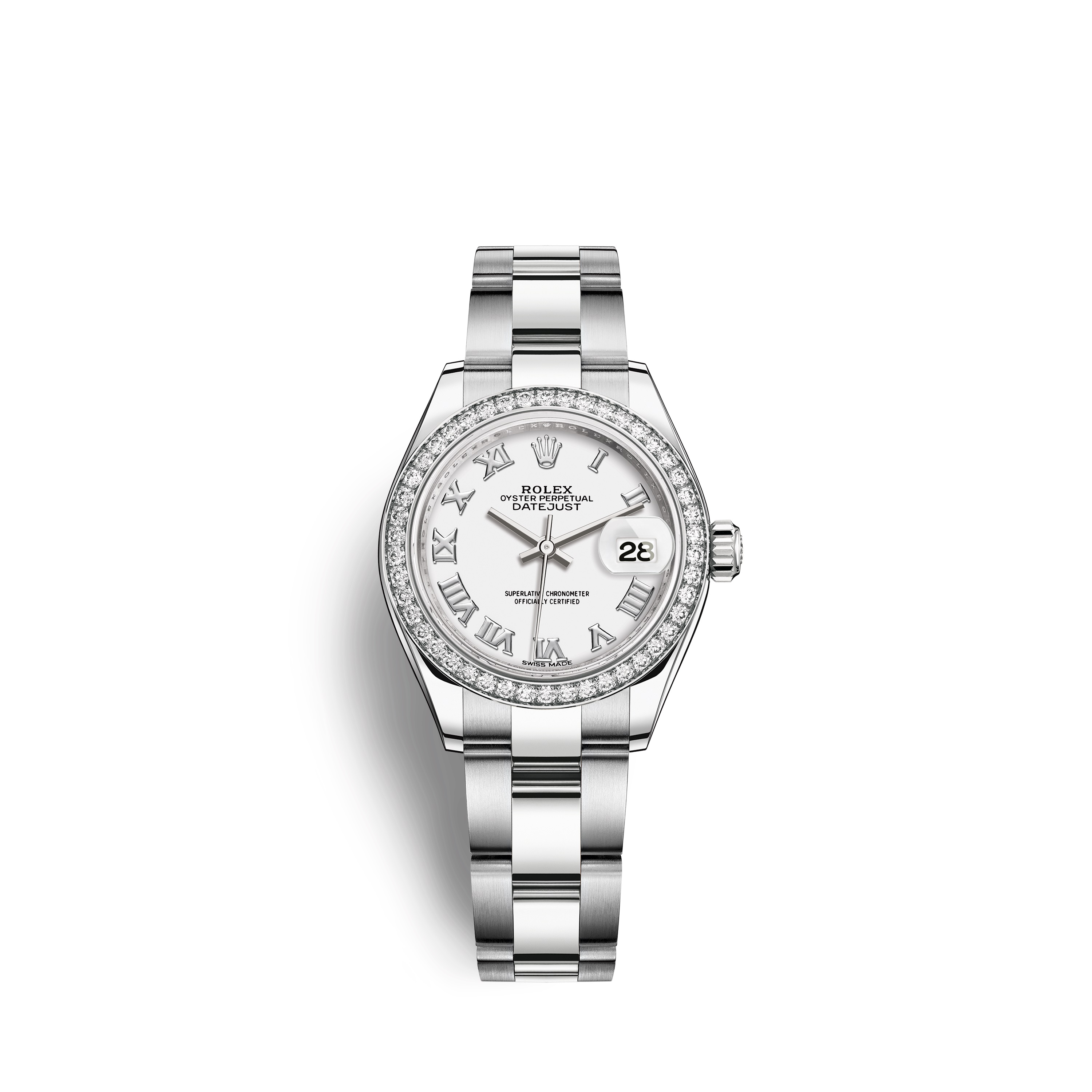Lady-Datejust 28 279384RBR White Gold & Stainless Steel Watch (White)
