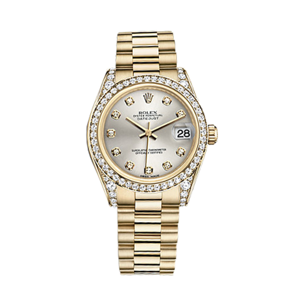 Datejust 31 178158 Gold & Diamonds Watch (Silver Set with Diamonds)
