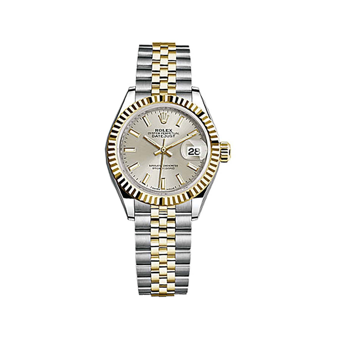 Lady-Datejust 28 279173 Gold & Stainless Steel Watch (Silver)