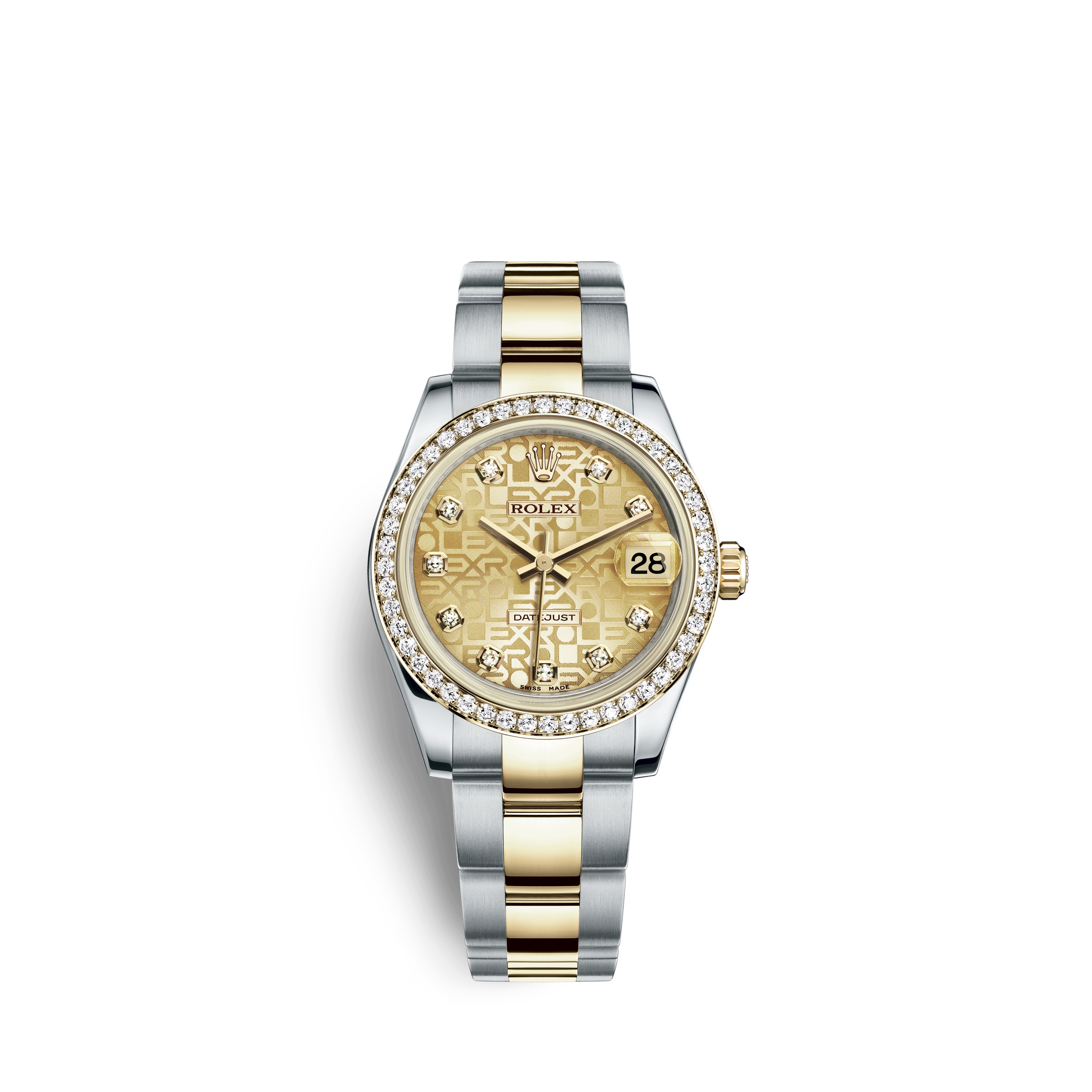 Datejust 31 178383 Gold and Stainless Steel Watch (Champagne Jubilee Design Set with Diamonds)