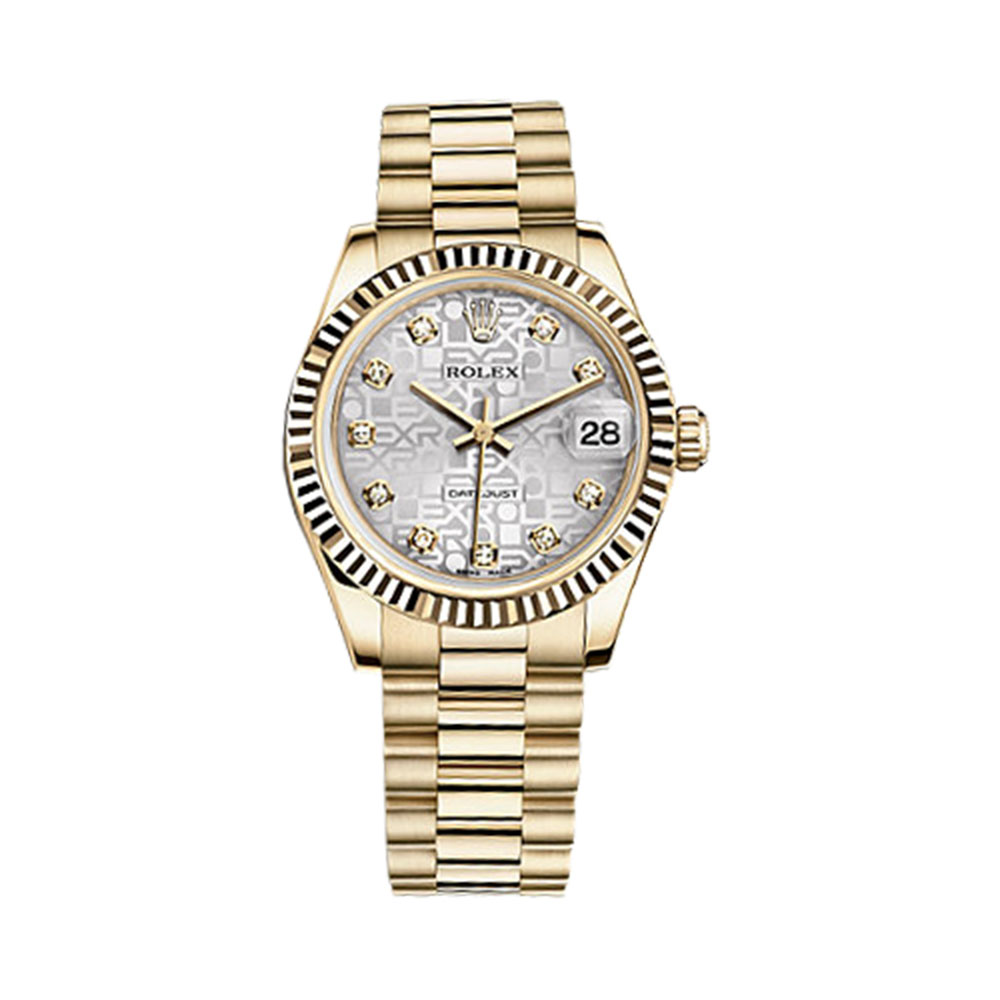 Datejust 31 178278 Gold Watch (Silver Jubilee Design Set with Diamonds)