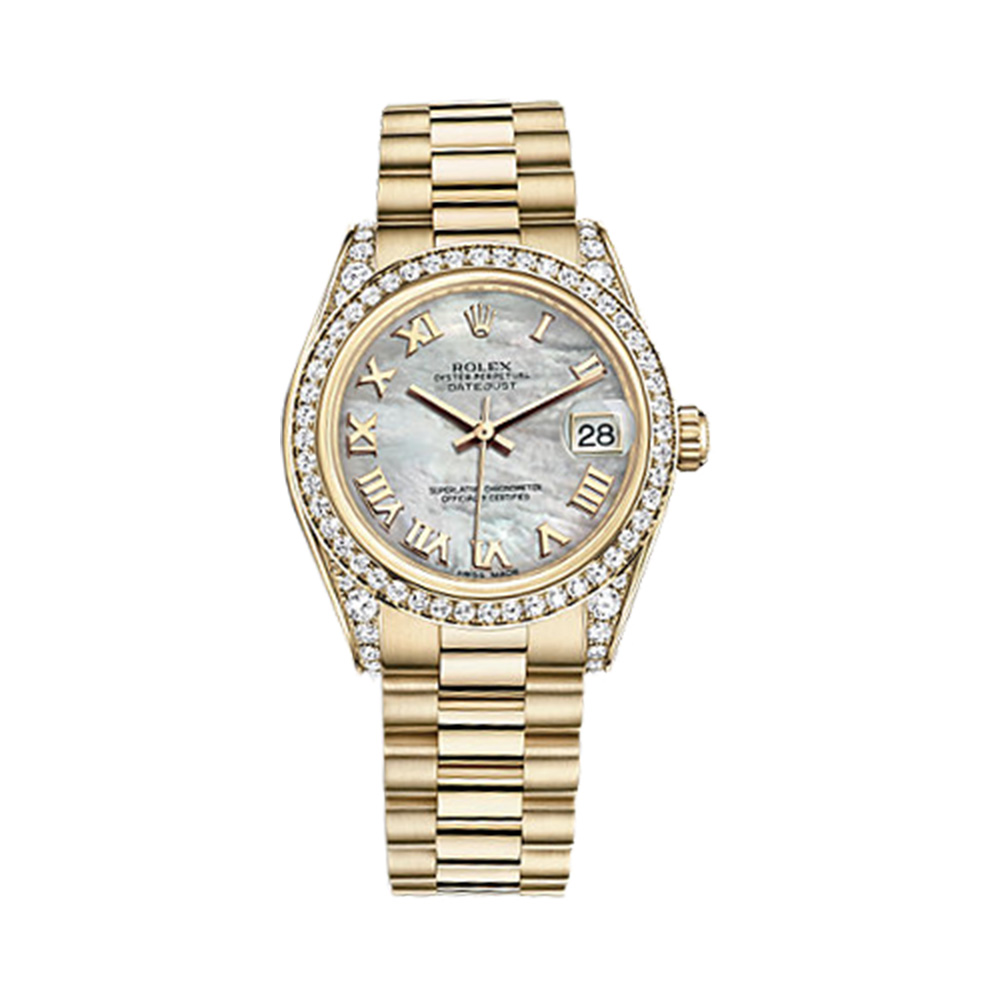 Datejust 31 178158 Gold & Diamonds Watch (White Mother-of-Pearl)