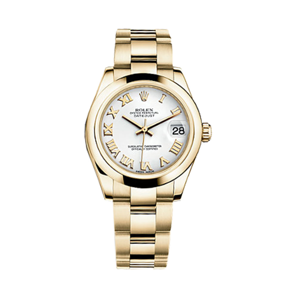 Datejust 31 178248 Gold Watch (White)