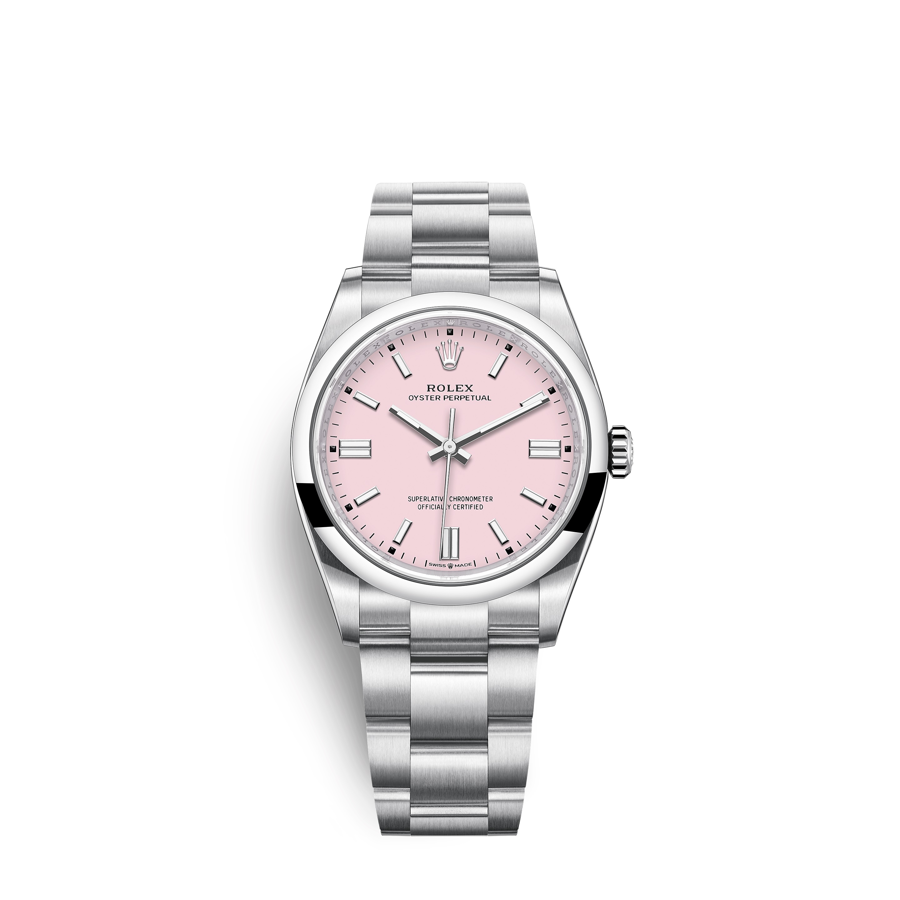 Oyster Perpetual 36 126000 Stainless Steel Watch (Candy Pink)