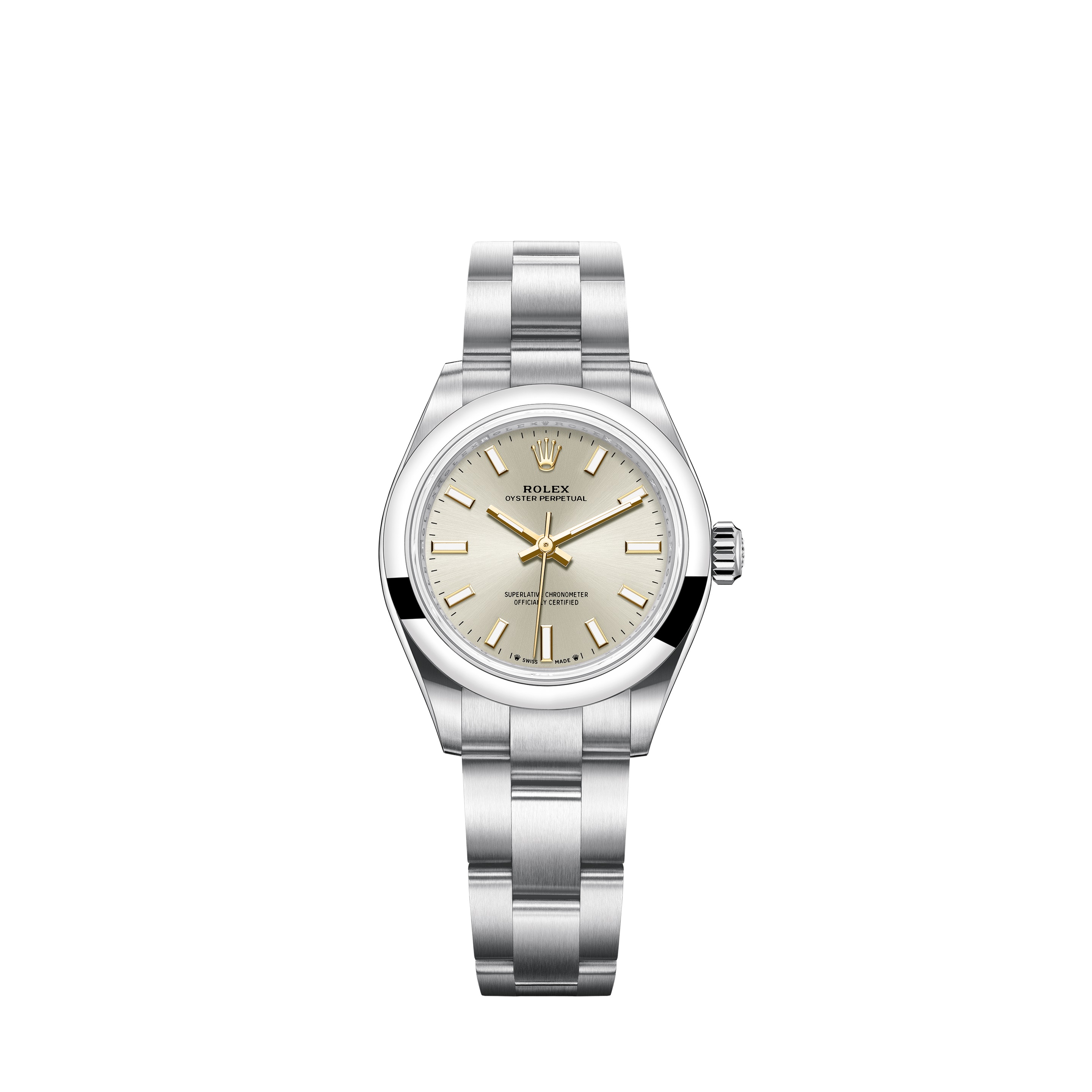 Oyster Perpetual 28 276200 Stainless Steel Watch (Silver)