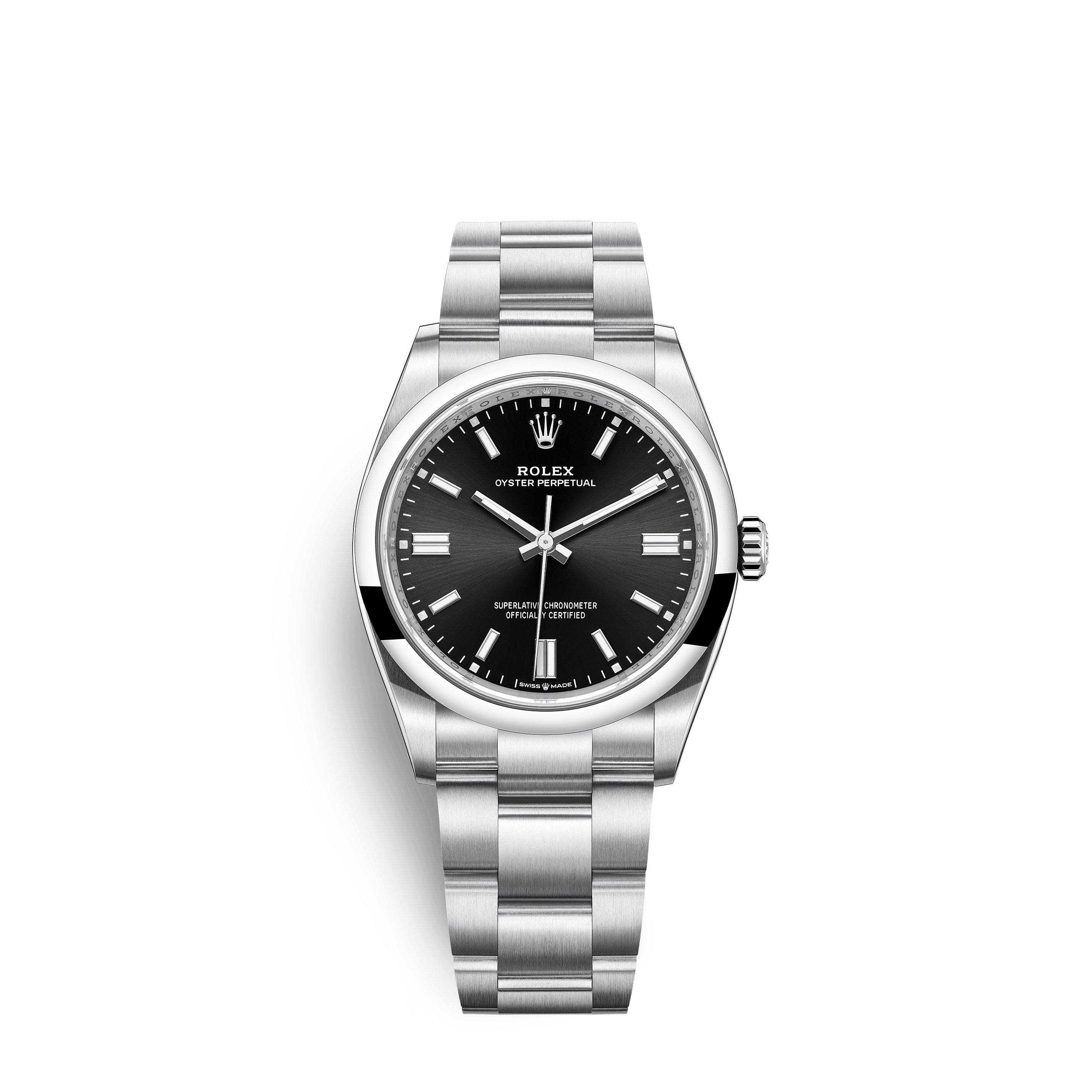 Oyster Perpetual 36 126000 Stainless Steel Watch (Bright Black)