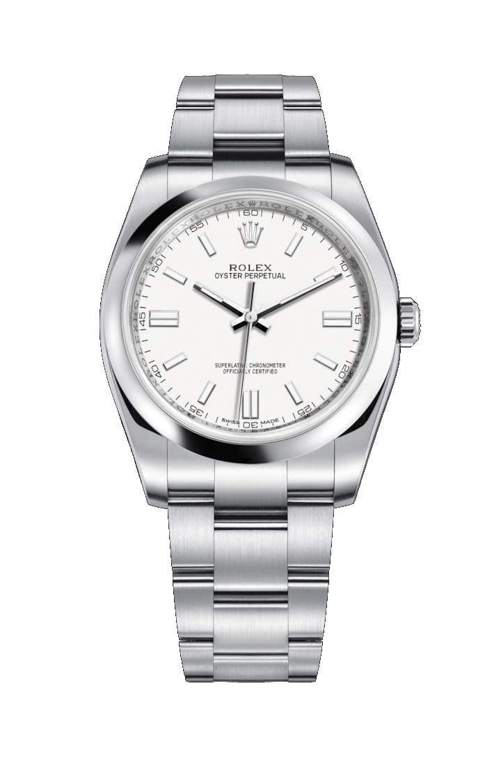 Oyster Perpetual 36 116000 Stainless Steel Watch (White)