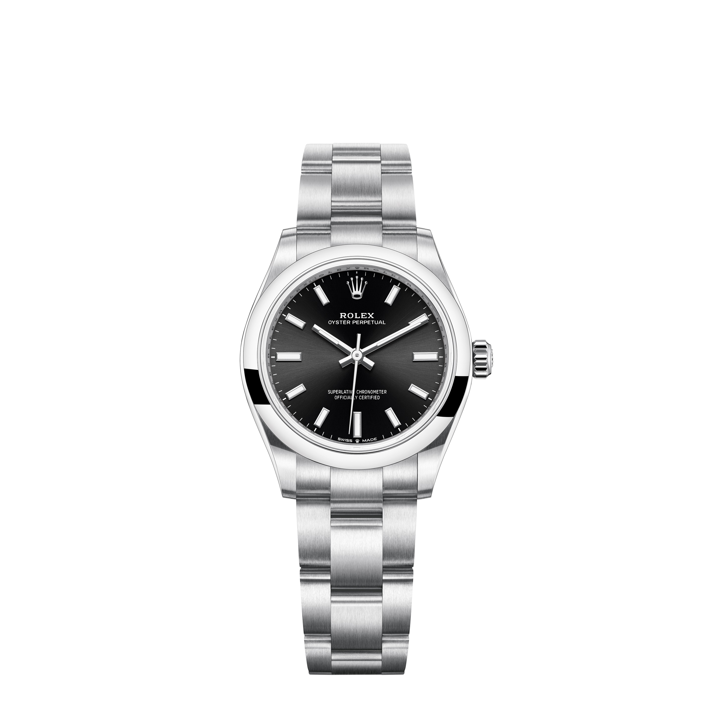 Oyster Perpetual 31 277200 Stainless Steel Watch (Bright Black)