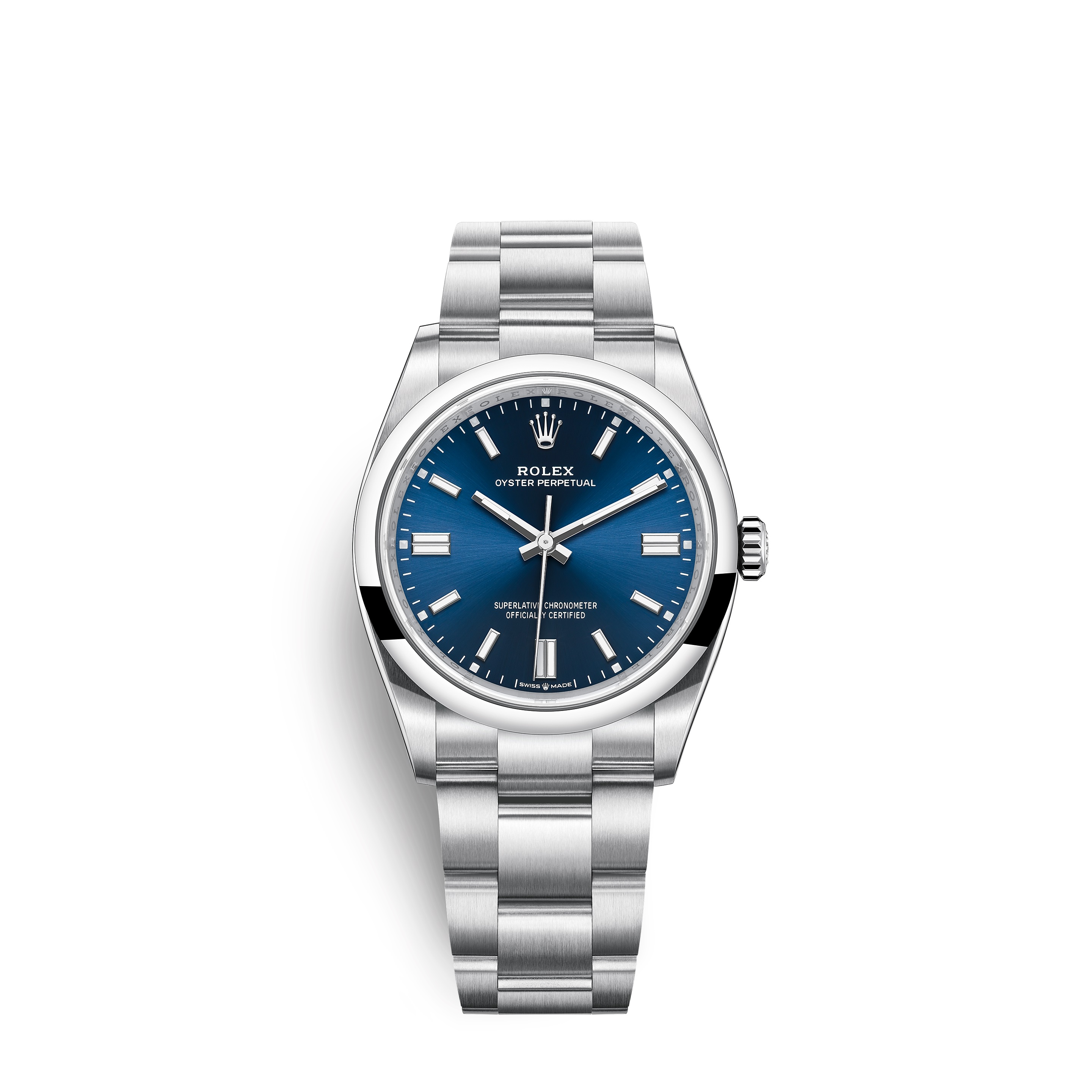 Oyster Perpetual 36 126000 Stainless Steel Watch (Bright Blue)