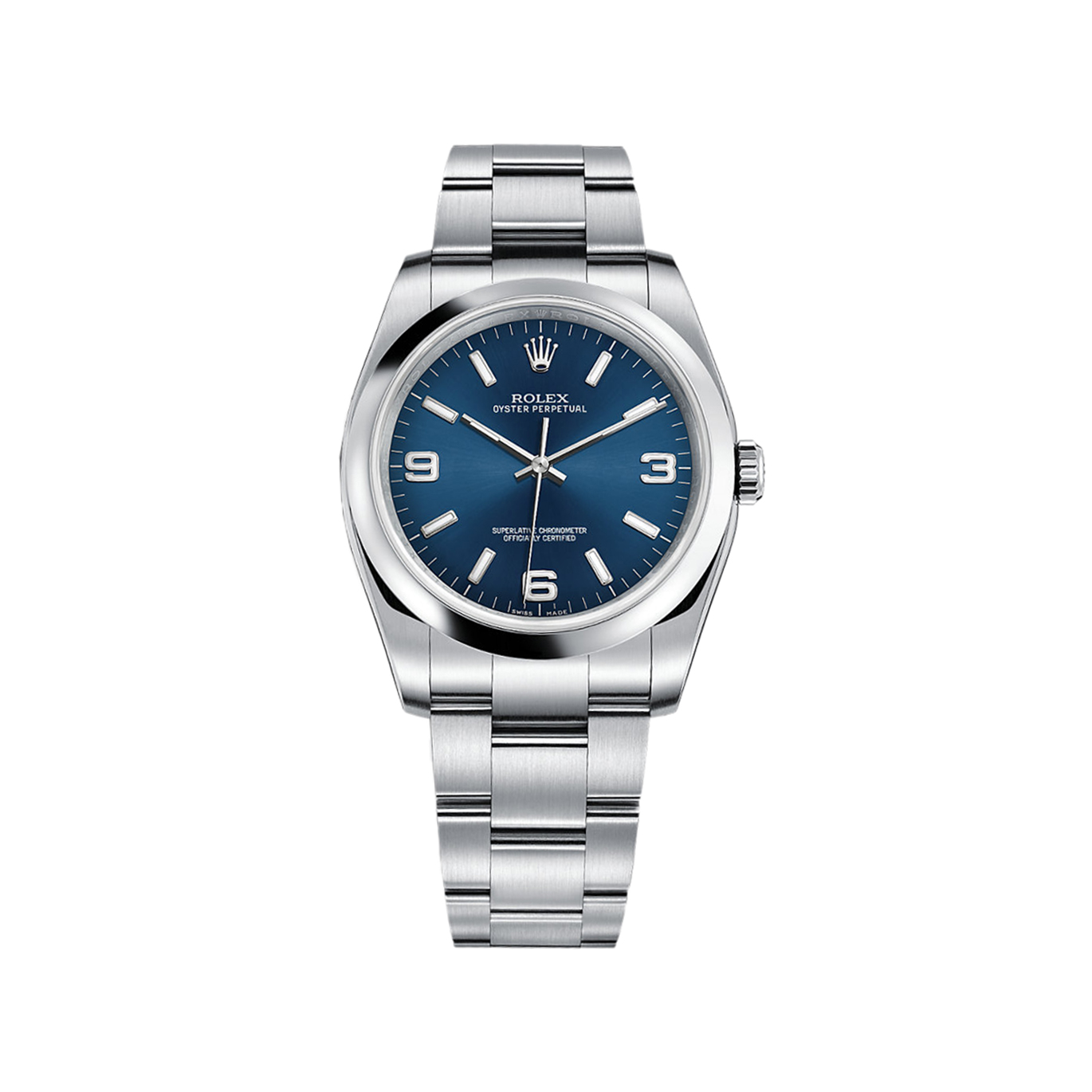 Oyster Perpetual 36 116000 Stainless Steel Watch (Blue)