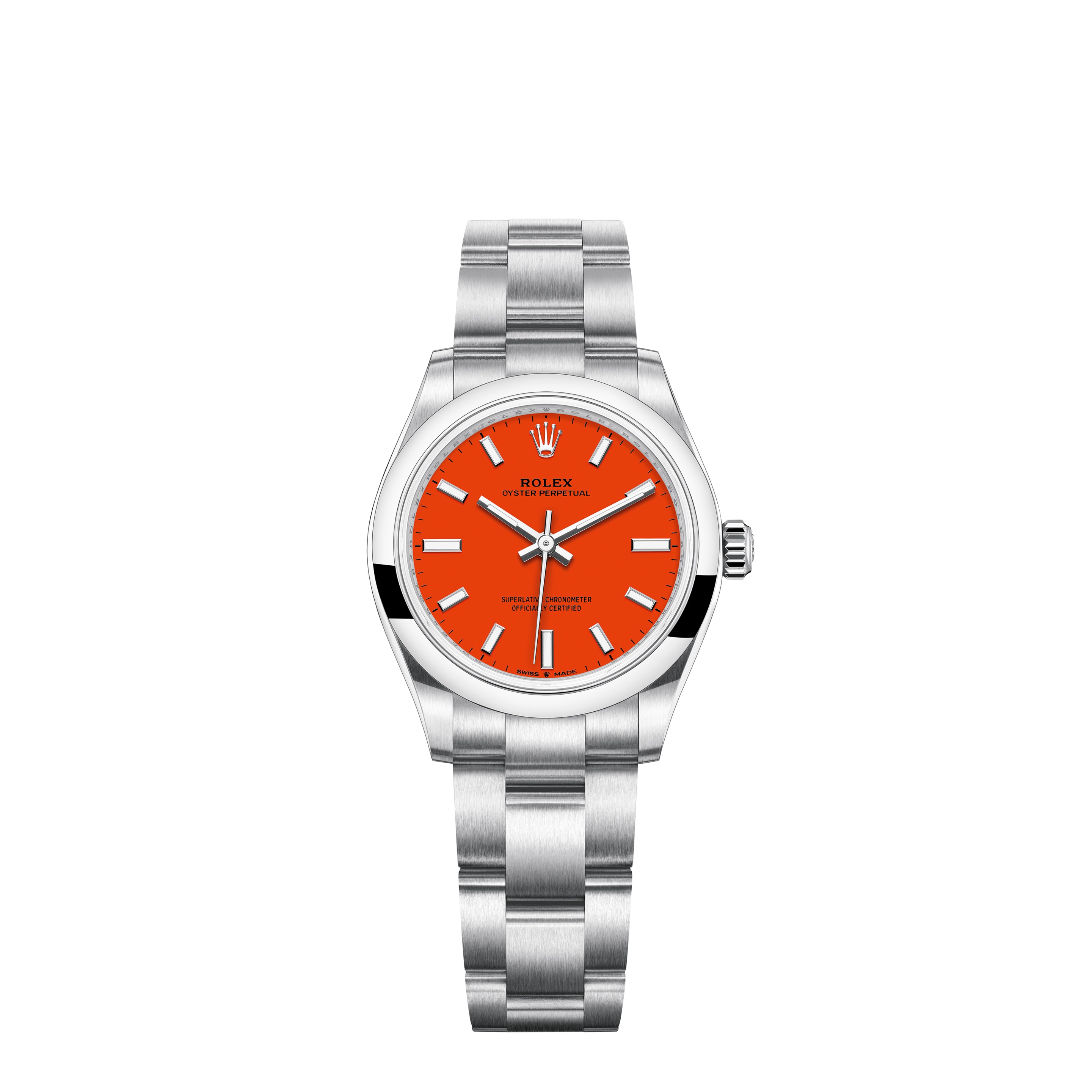 Oyster Perpetual 31 277200 Stainless Steel Watch (Coral Red)