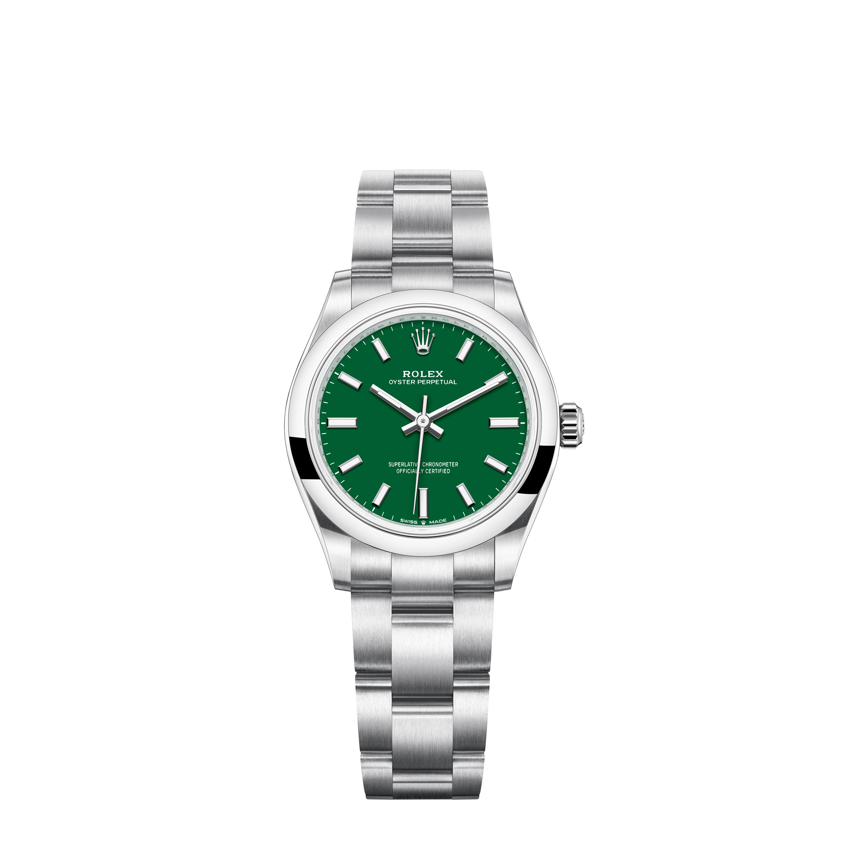 Oyster Perpetual 31 277200 Stainless Steel Watch (Green)