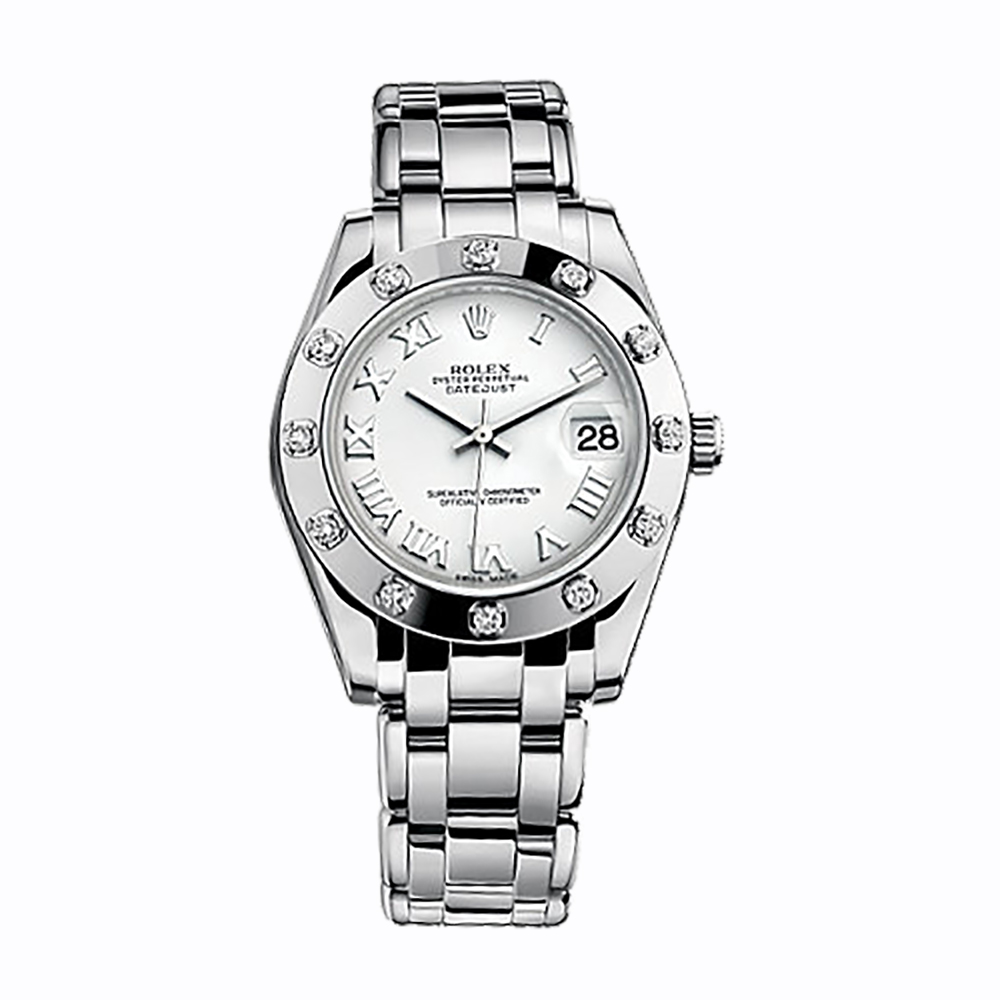 Pearlmaster 34 81319 White Gold Watch (White)