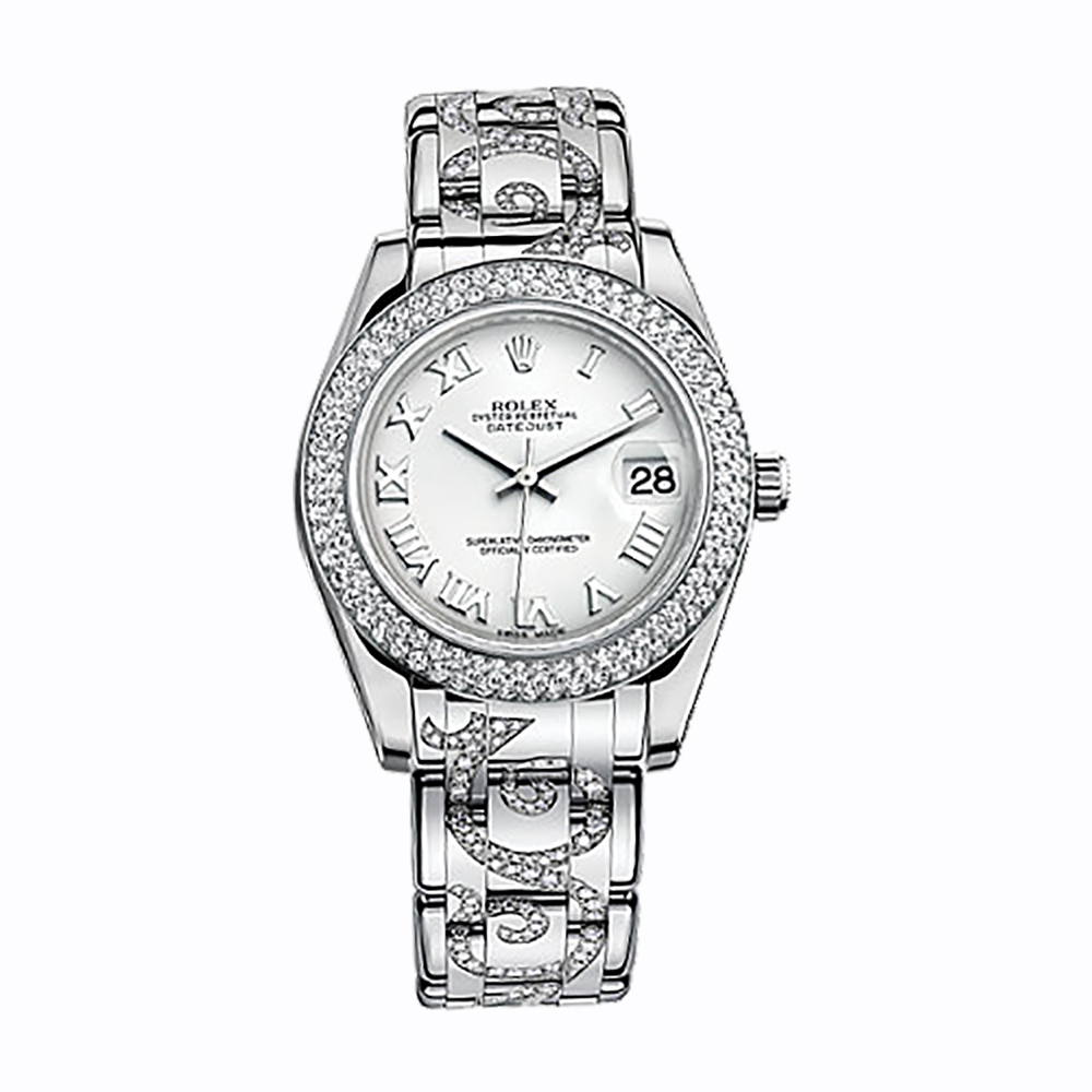 Pearlmaster 34 81339 White Gold Watch (White)
