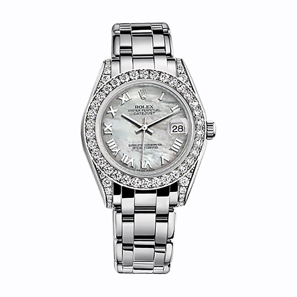 Pearlmaster 34 81159 White Gold Watch (White Mother-of-Pearl)
