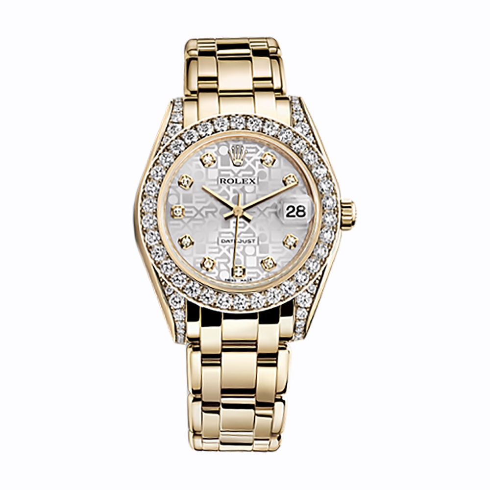 Pearlmaster 34 81158 Gold Watch (Silver Jubilee Design Set with Diamonds)