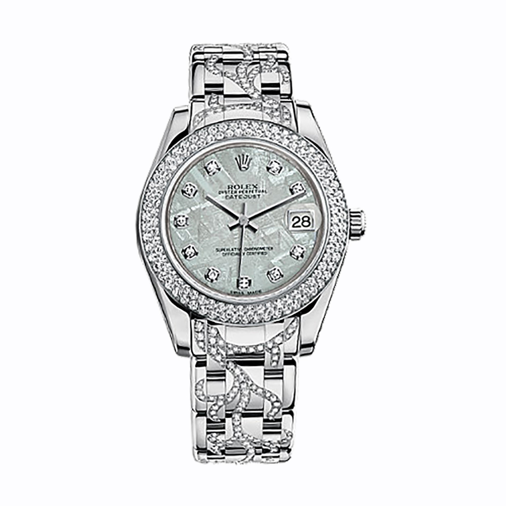 Pearlmaster 34 81339 White Gold Watch (Meteorite Set with Diamonds)
