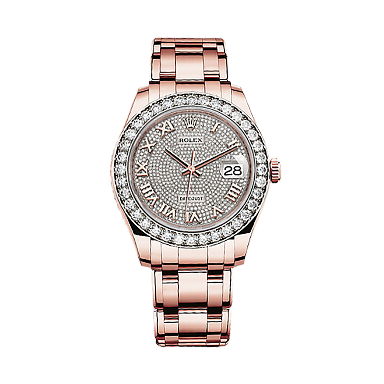 Pearlmaster 39 86285 Rose Gold & Diamonds Watch (18 ct Pink Gold Paved with 713 Diamonds)