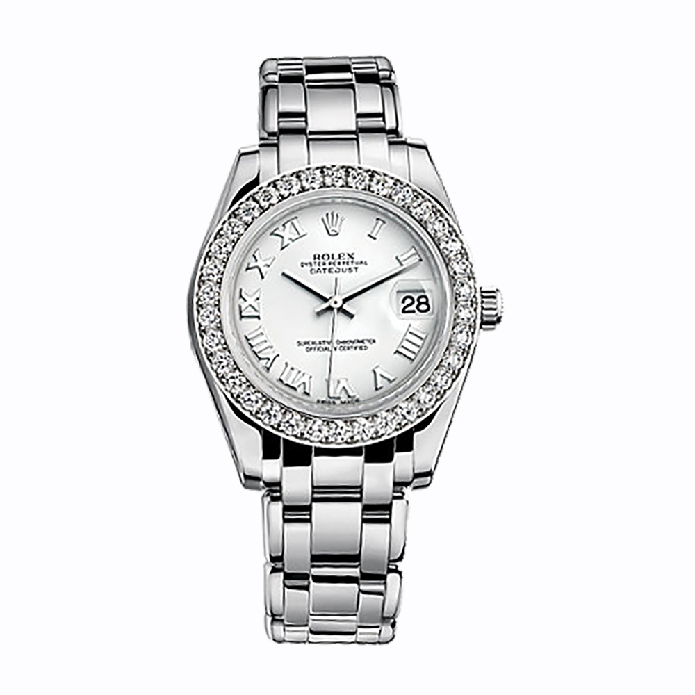 Pearlmaster 34 81299 White Gold Watch (White)