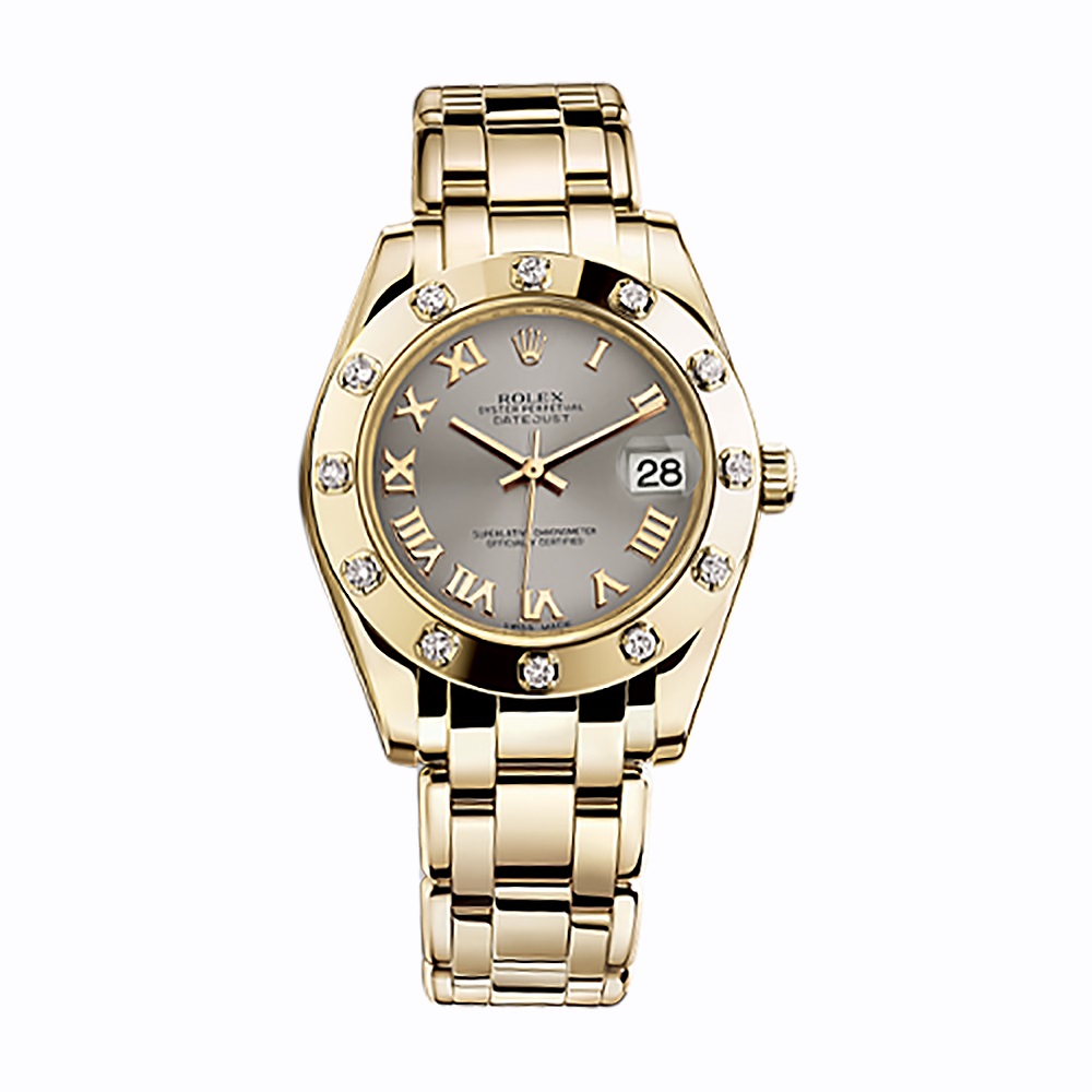 Pearlmaster 34 81318 Gold Watch (Steel)