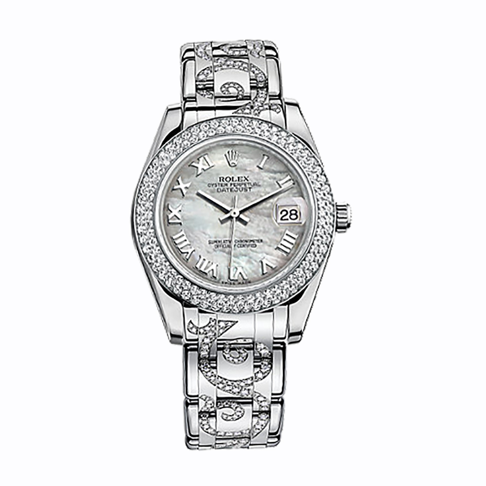 Pearlmaster 34 81339 White Gold Watch (White Mother-of-Pearl)