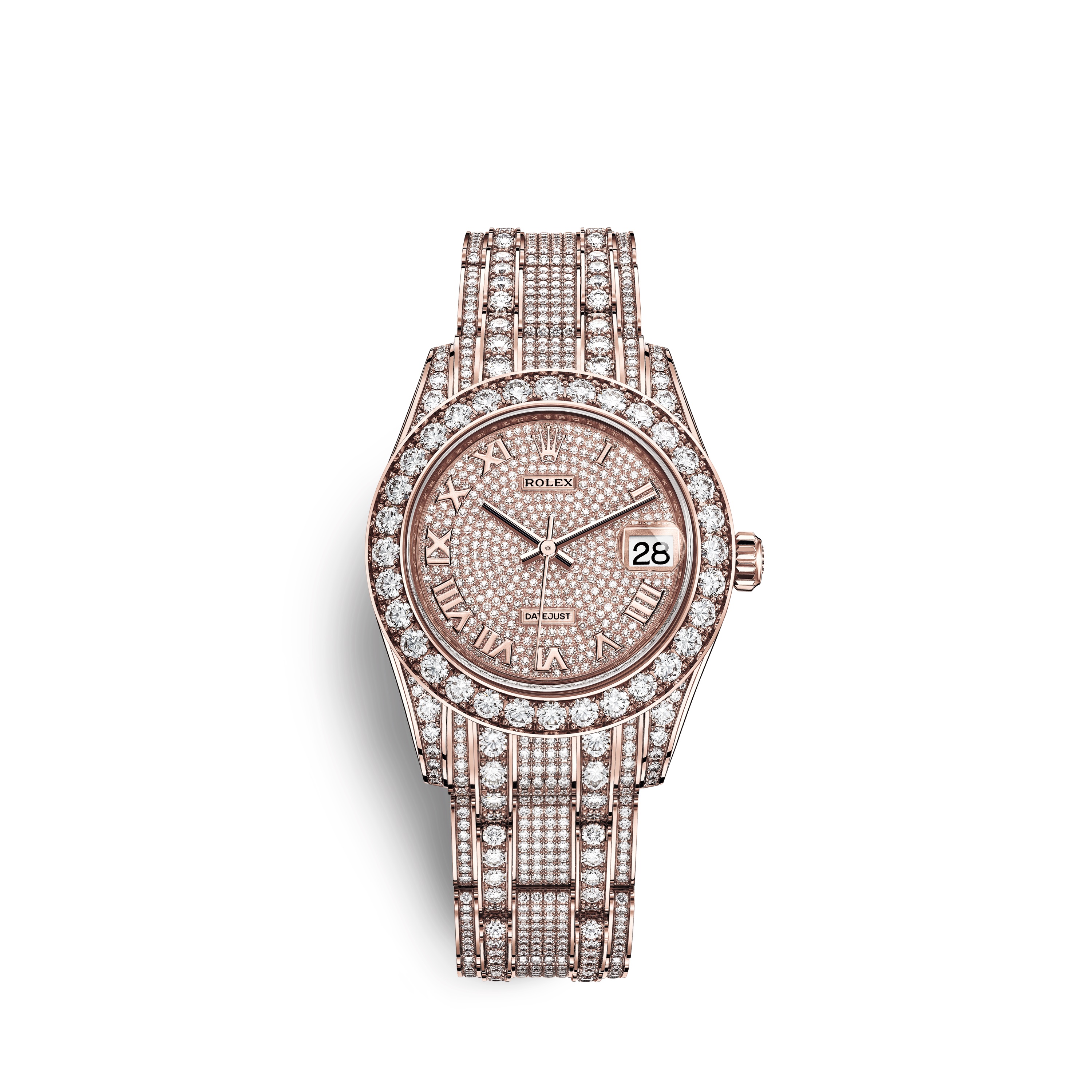 Pearlmaster 34 81405RBR Rose Gold and Diamonds Watch (Diamond-Paved)