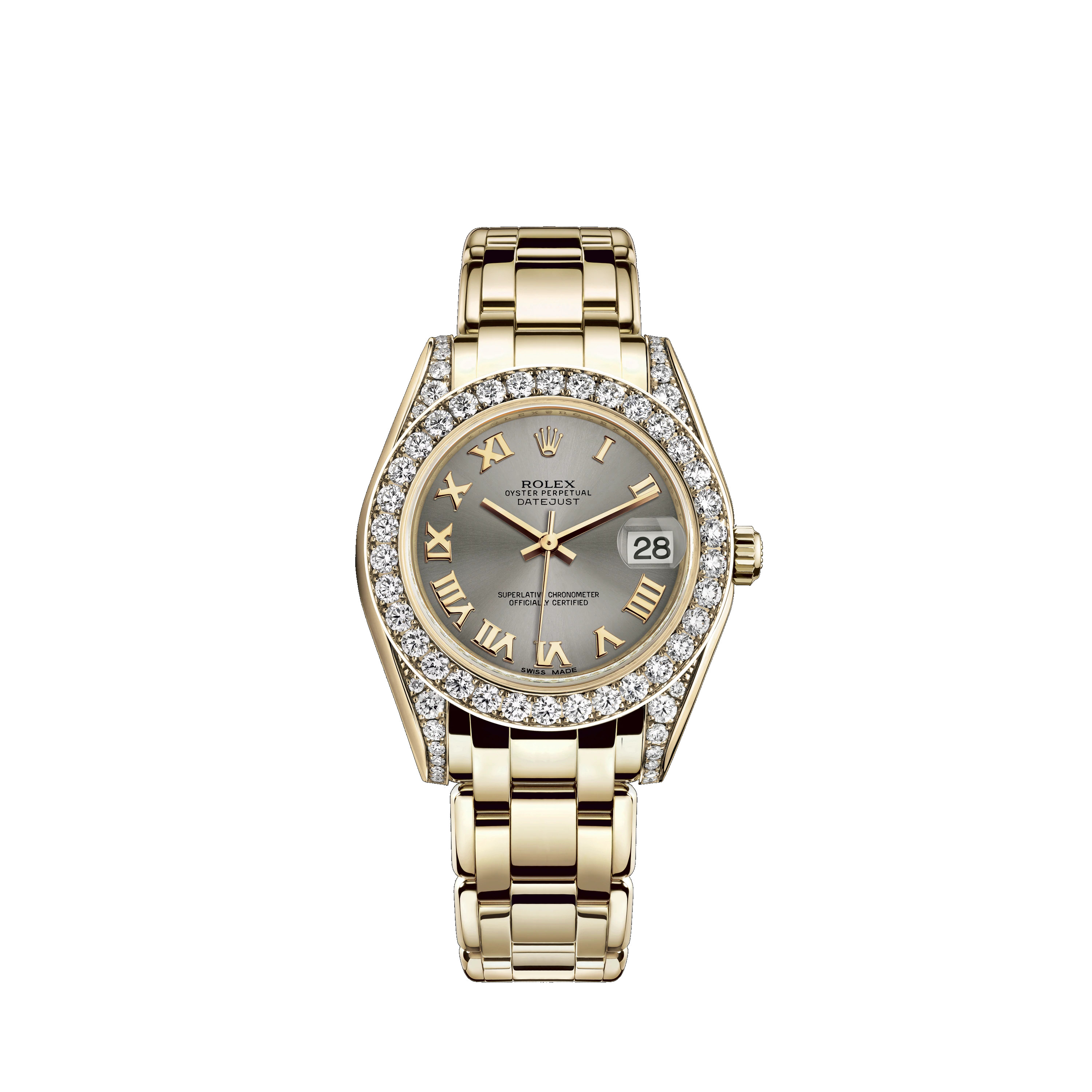 Pearlmaster 34 81158 Gold & Diamonds Watch (Steel)