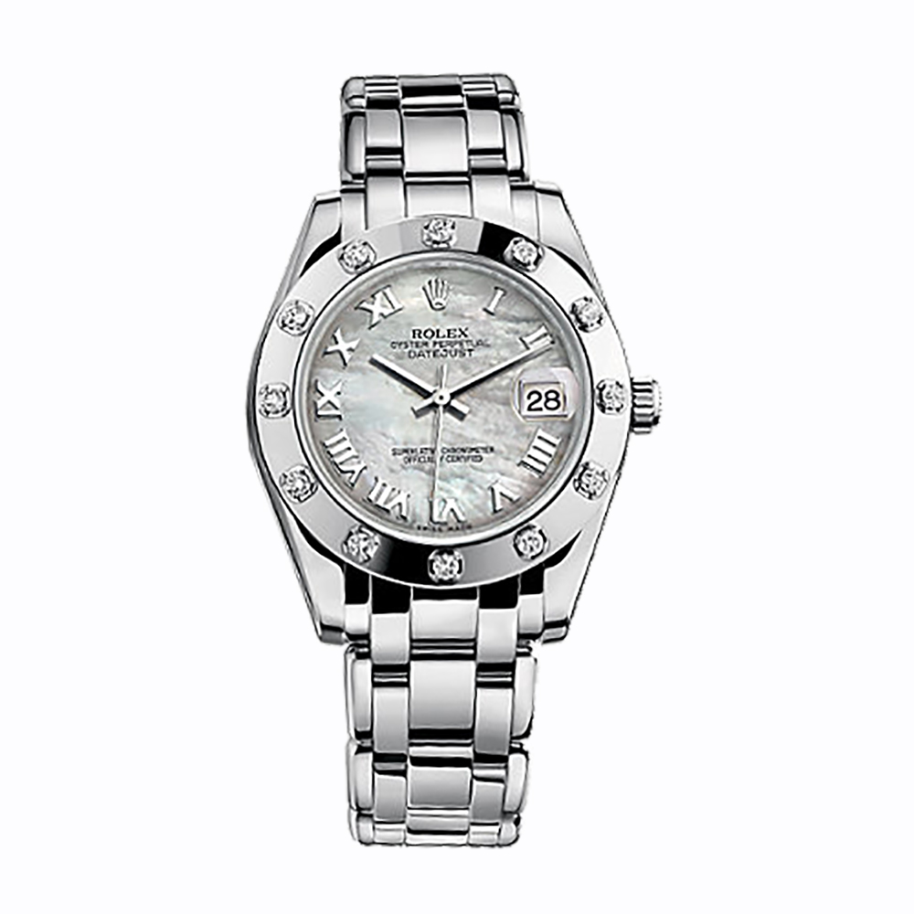 Pearlmaster 34 81319 White Gold Watch (White Mother-of-Pearl)