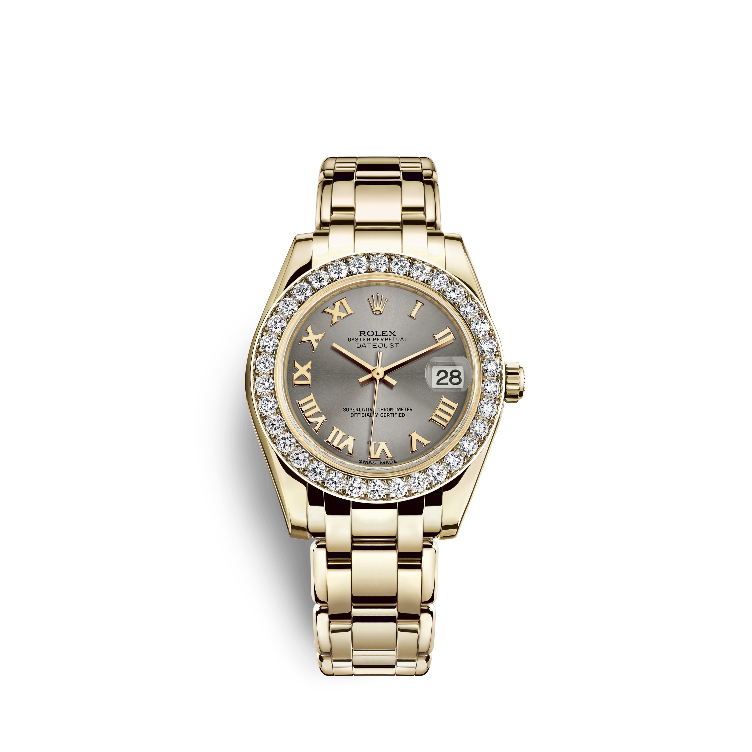Pearlmaster 34 81298 Gold & Diamonds Watch (Steel)