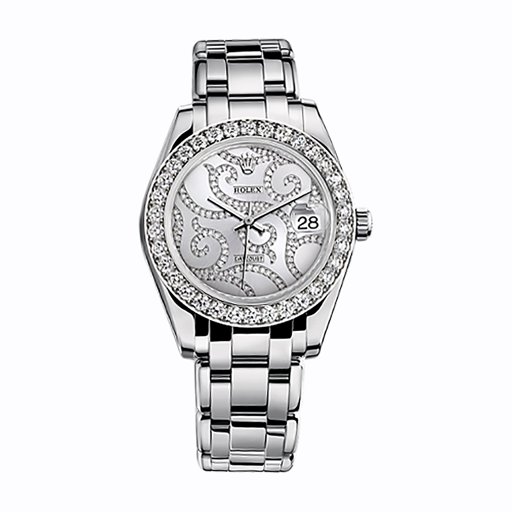 Pearlmaster 34 81299 White Gold Watch (Rhodium Set with Diamonds)