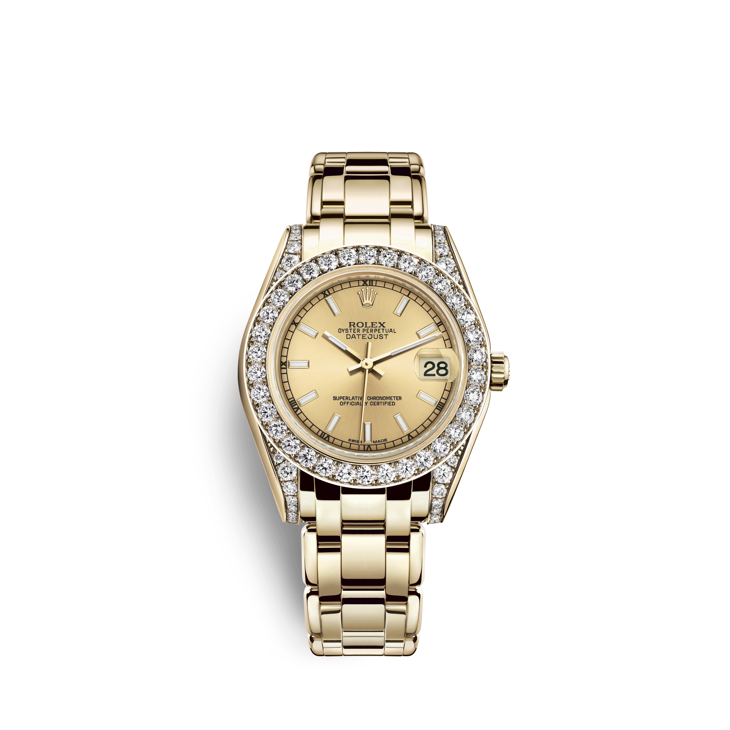 Pearlmaster 34 81158 Gold & Diamonds Watch (Champagne-Colour)