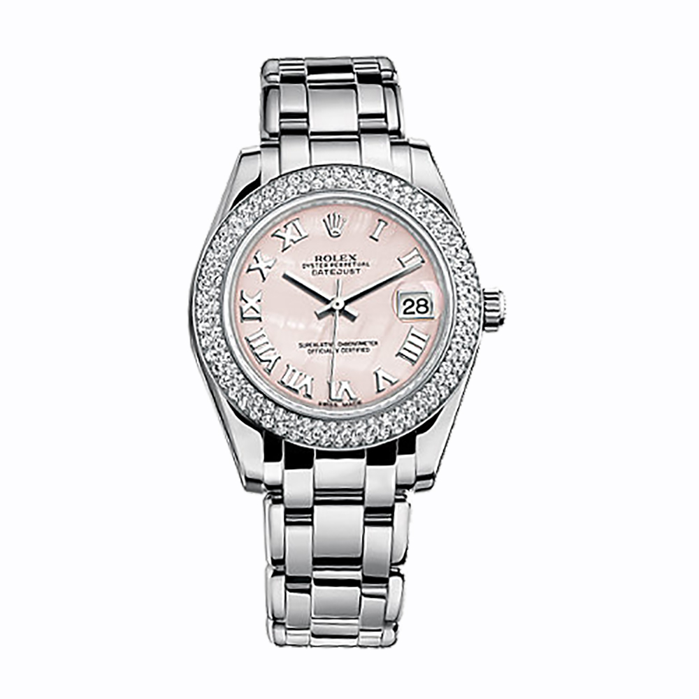 Pearlmaster 34 81339 White Gold Watch (Pink Mother-of-Pearl)