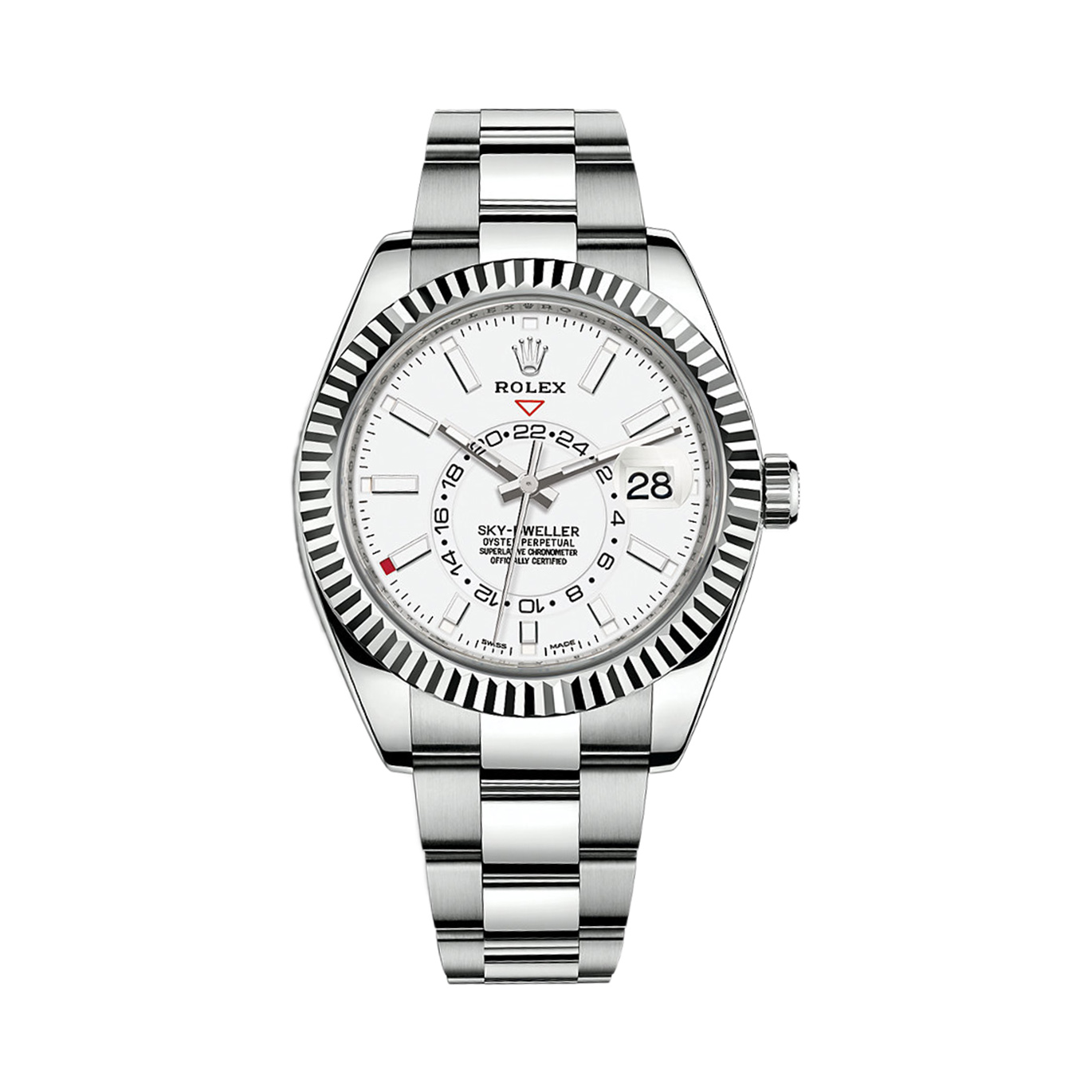 Sky-Dweller 326934 White Gold & Stainless Steel Watch (White)