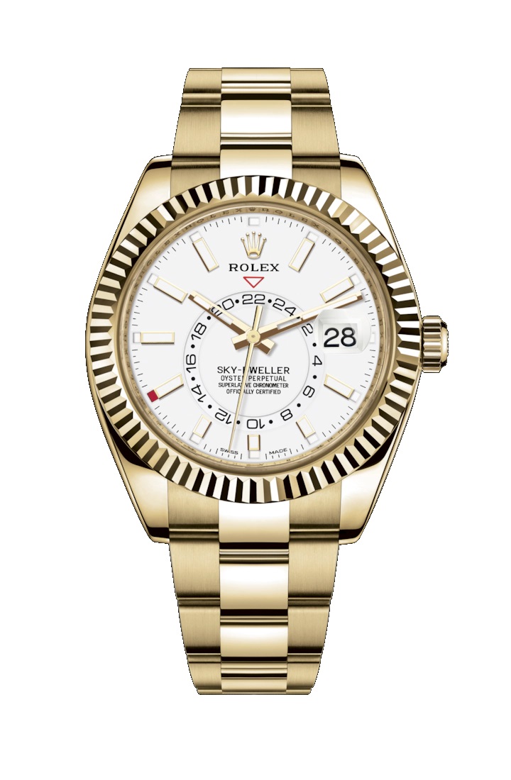 Sky-Dweller 326938 Gold Watch (White)
